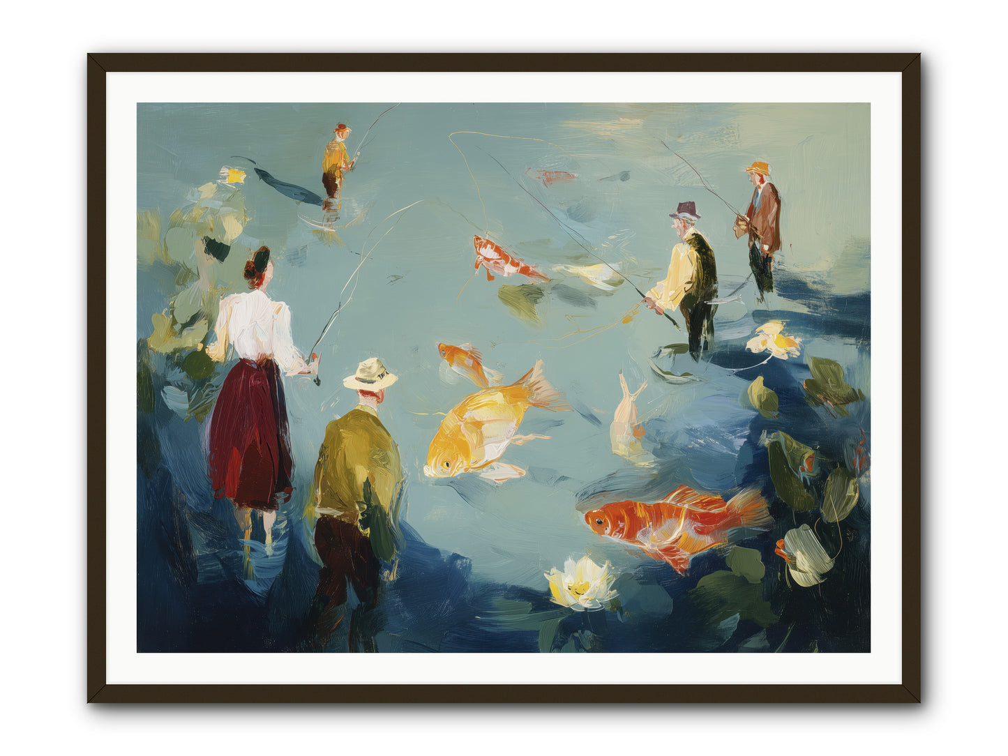 Shoreline Soliloquy -- Framed Print - Black 48x36