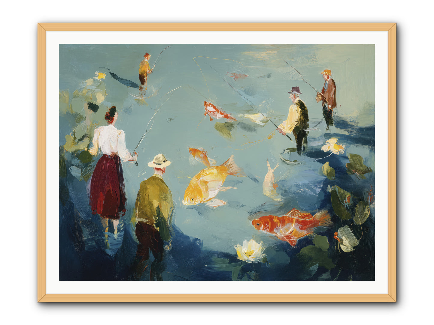 Shoreline Soliloquy -- Framed Print - Natural 48x36