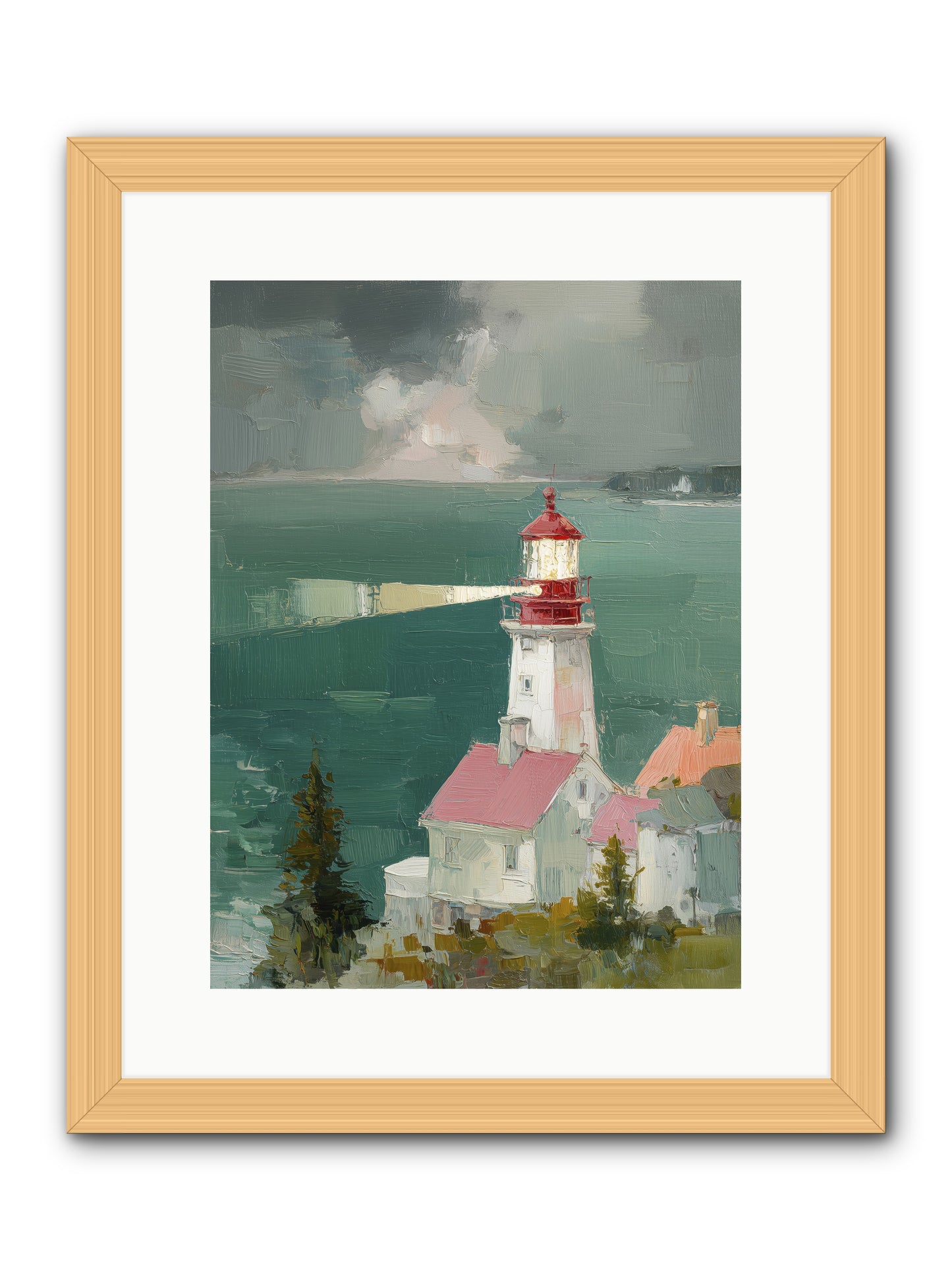 Shore's Guardian -- Framed Print - Natural 12x16