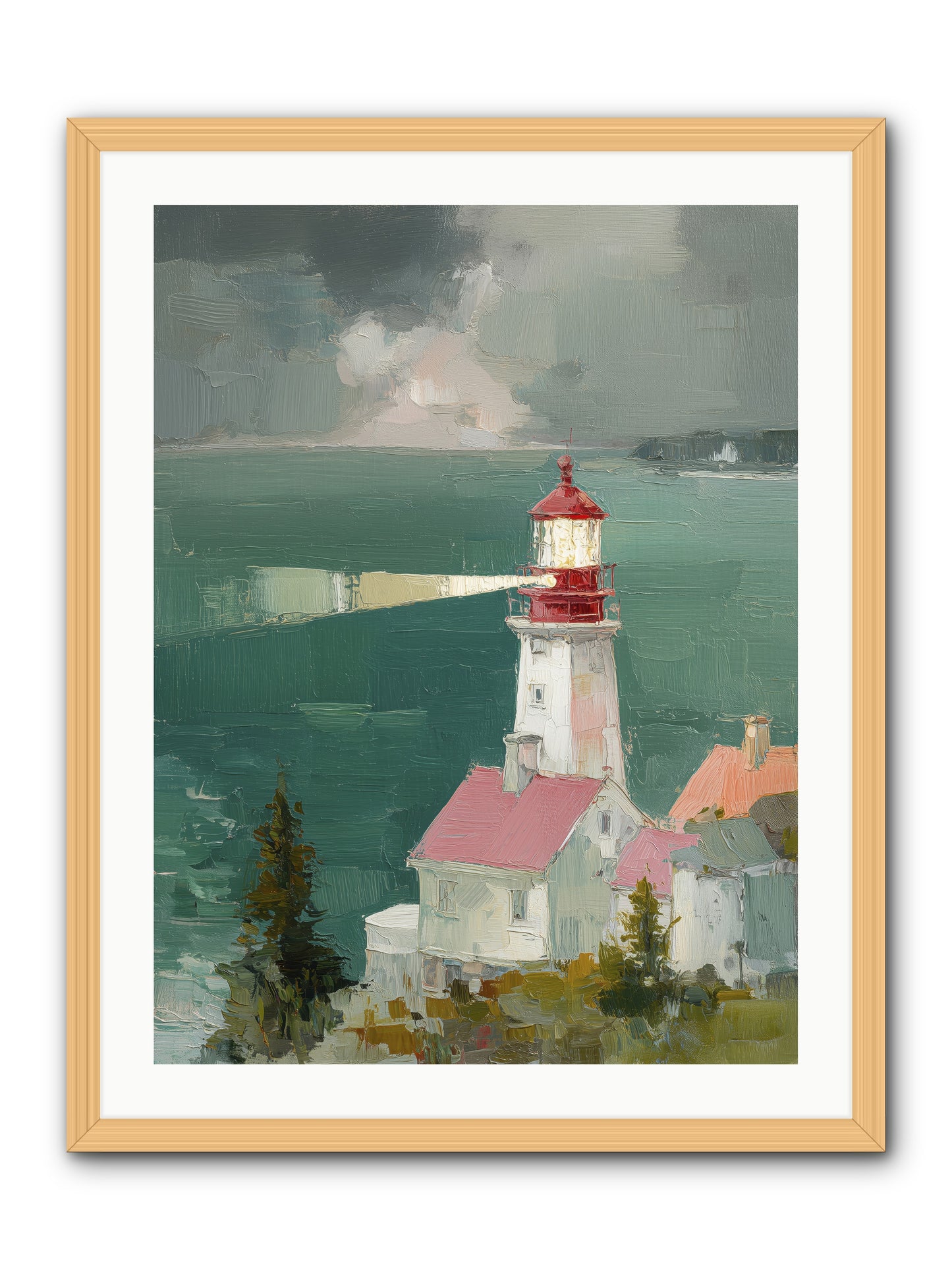 Shore's Guardian -- Framed Print - Natural 24x32