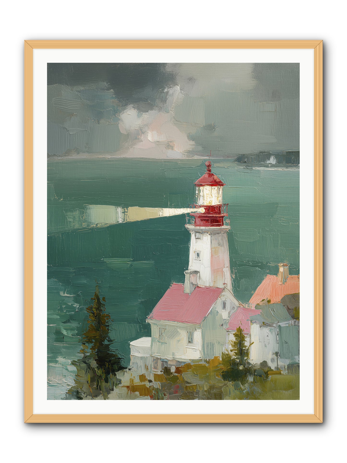 Shore's Guardian -- Framed Print - Natural 36x48
