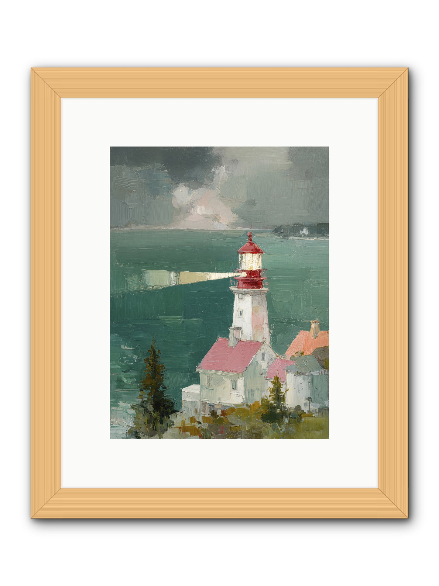 Shore's Guardian -- Framed Print - Natural 9x12