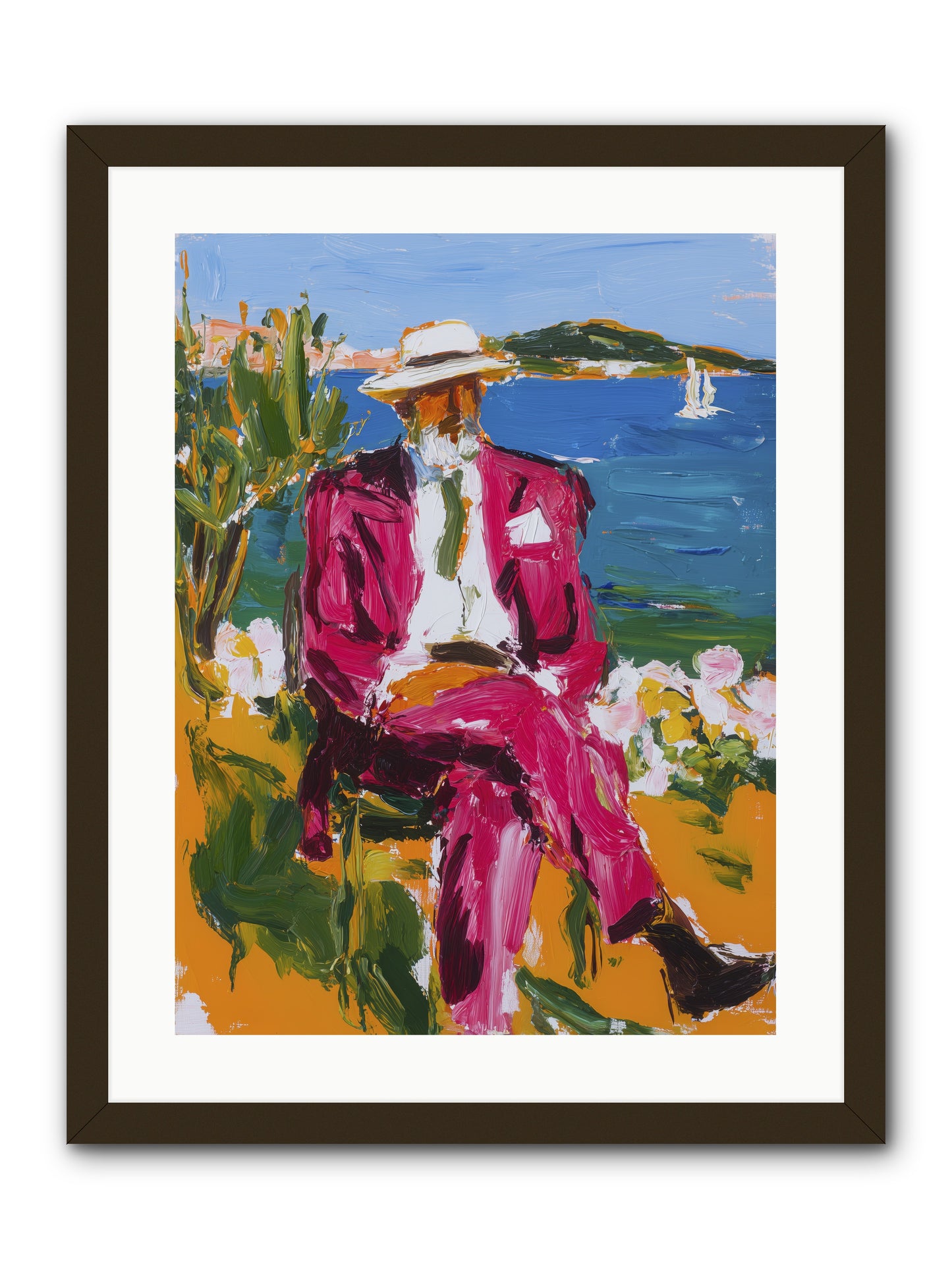 Shore's Meditation -- Framed Print - Black 18x24