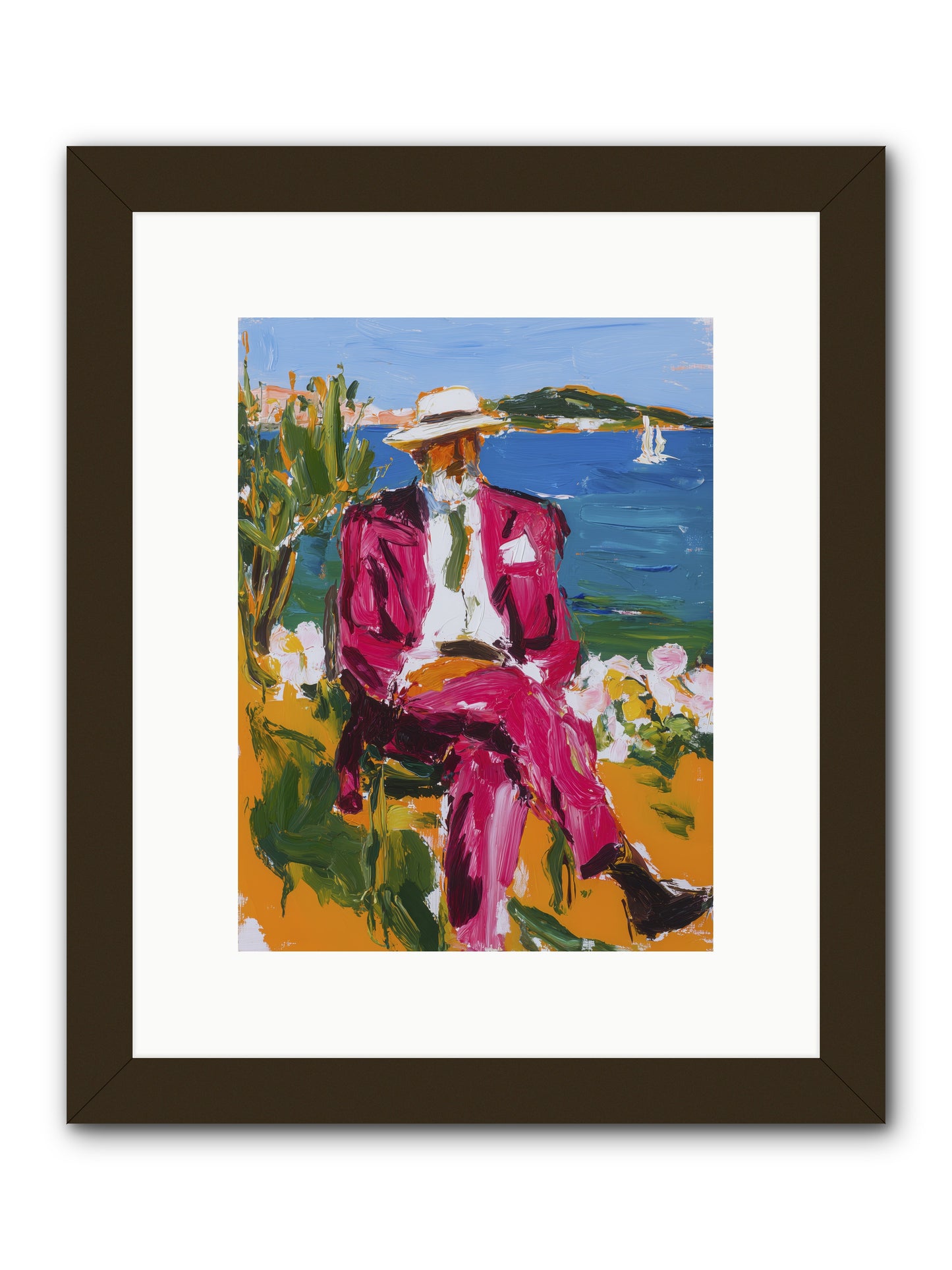 Shore's Meditation -- Framed Print - Black 9x12