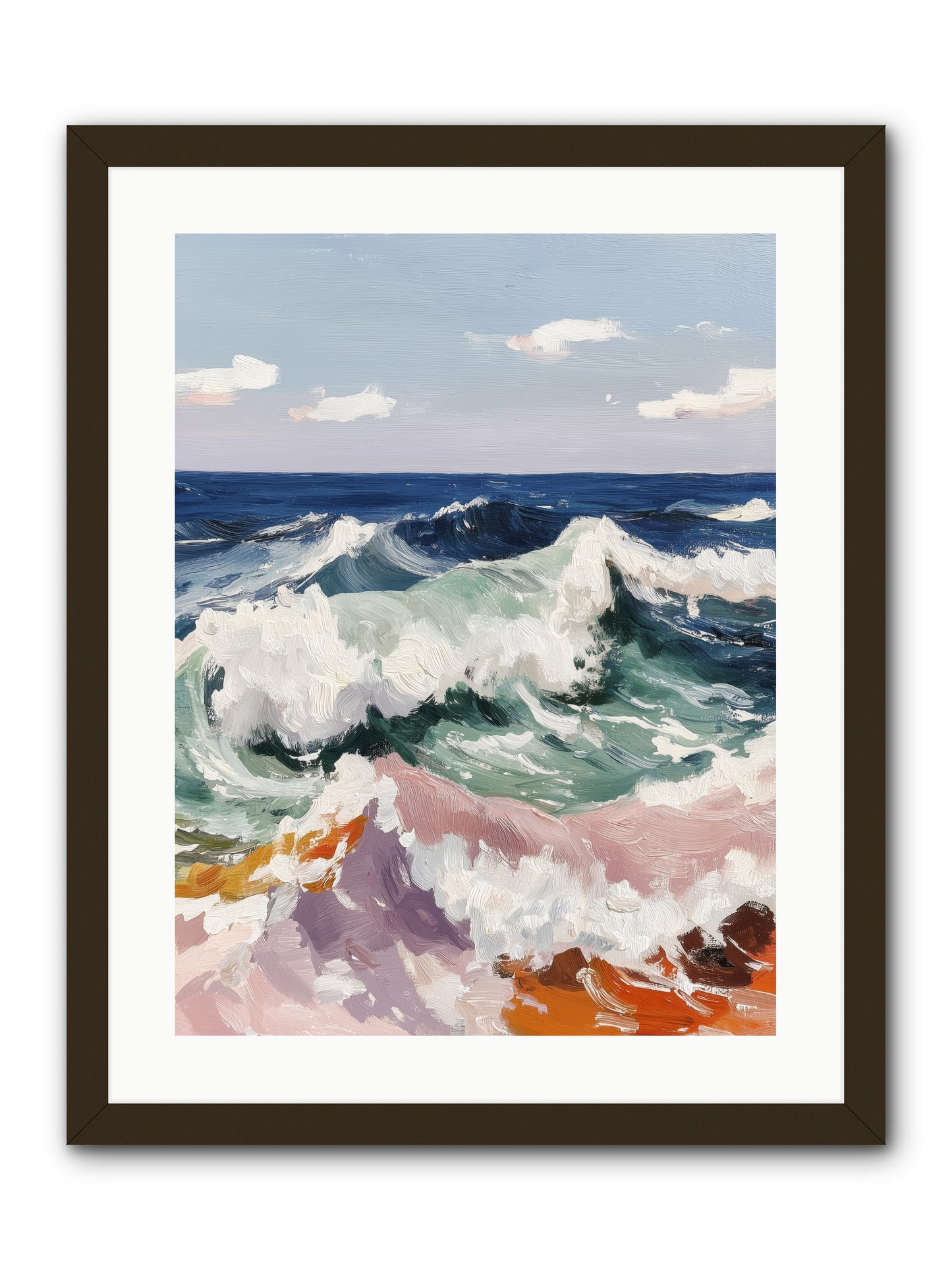 Shore's Sweet Surrender -- Framed Print - Black 18x24