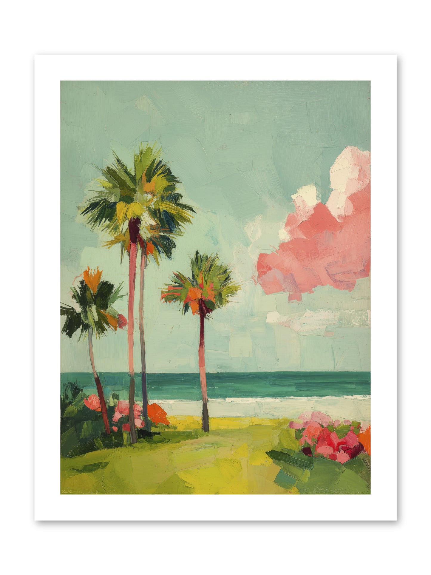 Shores Under Turquoise -- Paper Print 12x16