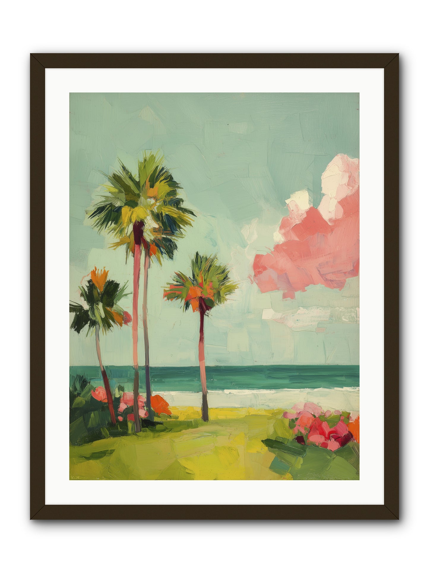 Shores Under Turquoise -- Framed Print - Black 24x32