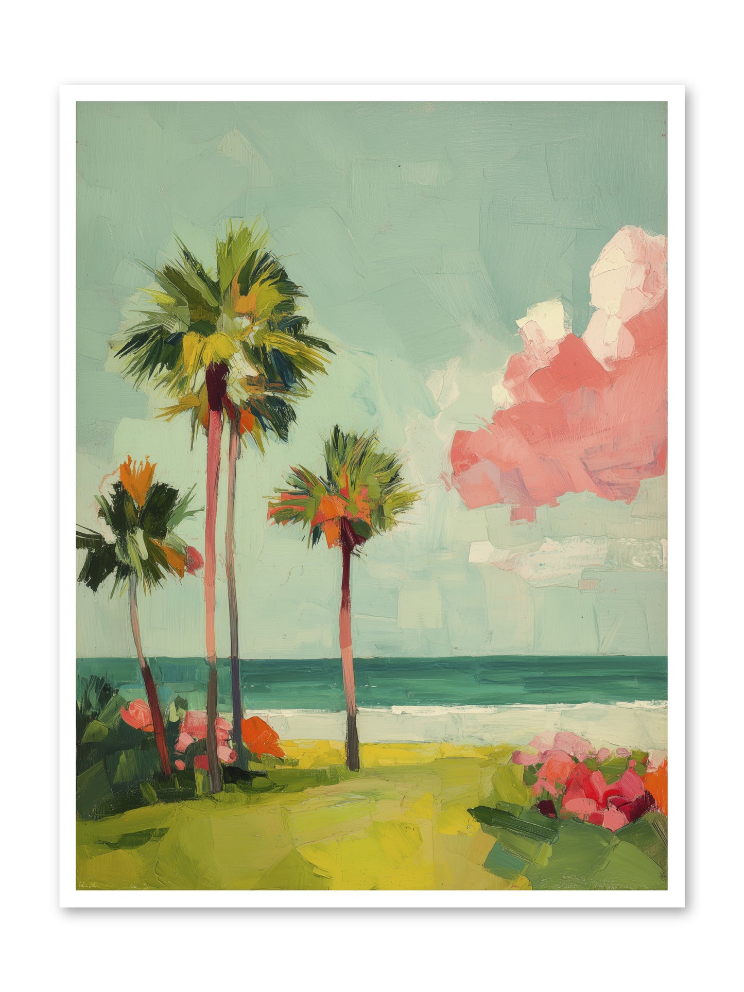 Shores Under Turquoise -- Paper Print 36x48