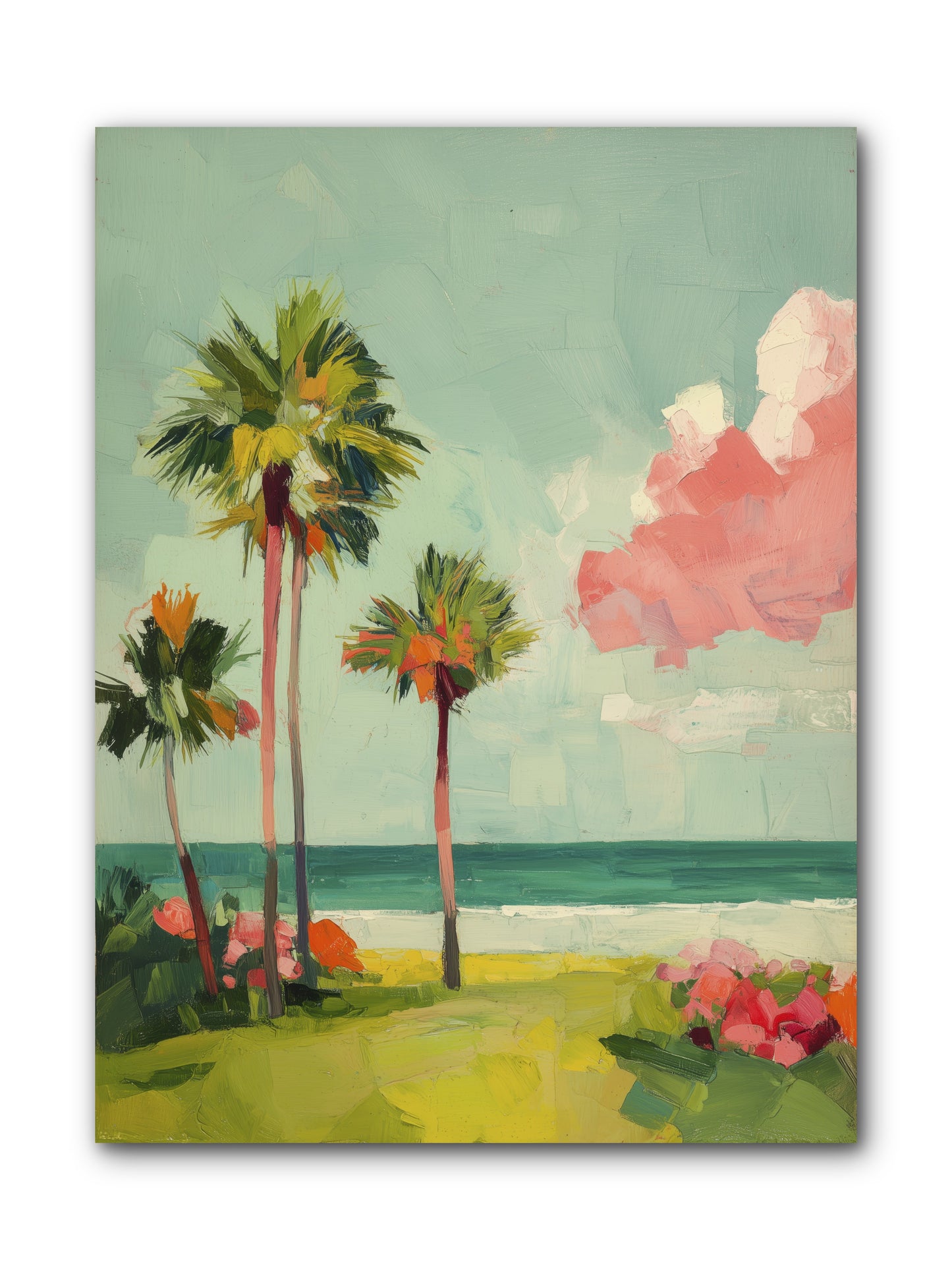 Shores Under Turquoise -- Wrapped Canvas 9x12