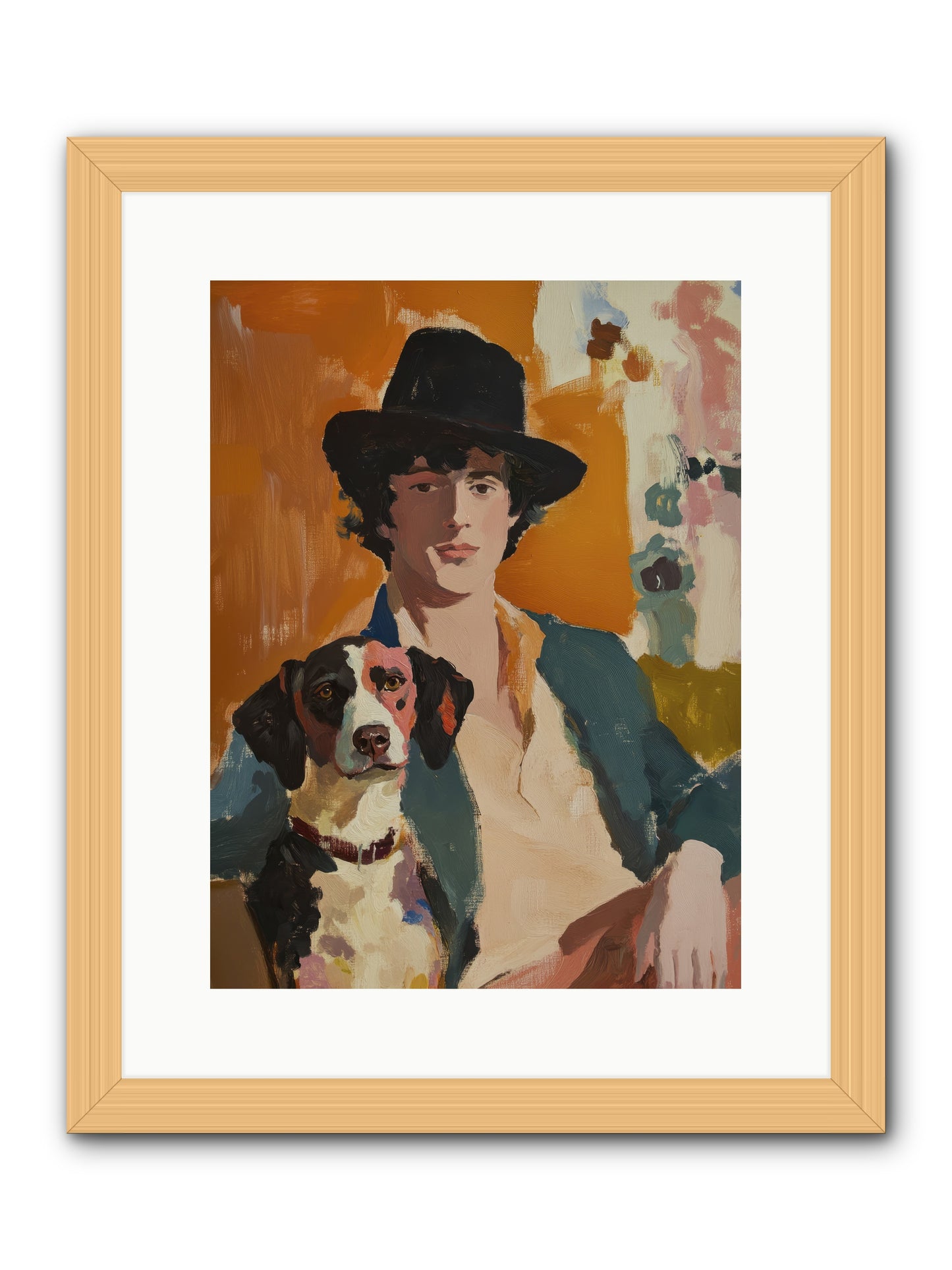 Side by Side Always -- Framed Print - Natural 12x16