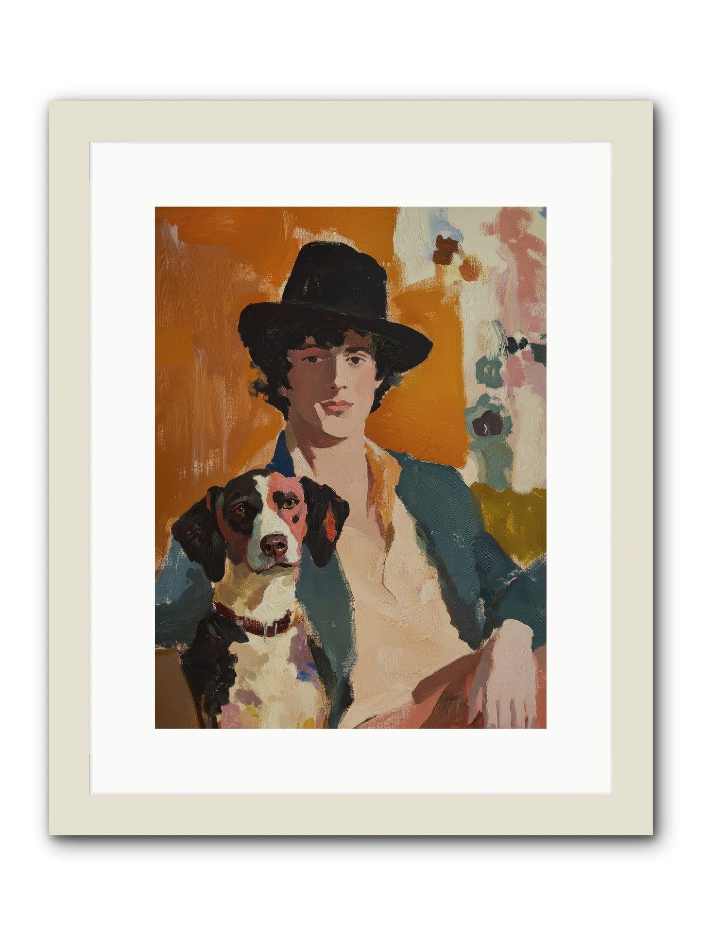 Side by Side Always -- Framed Print - White 12x16