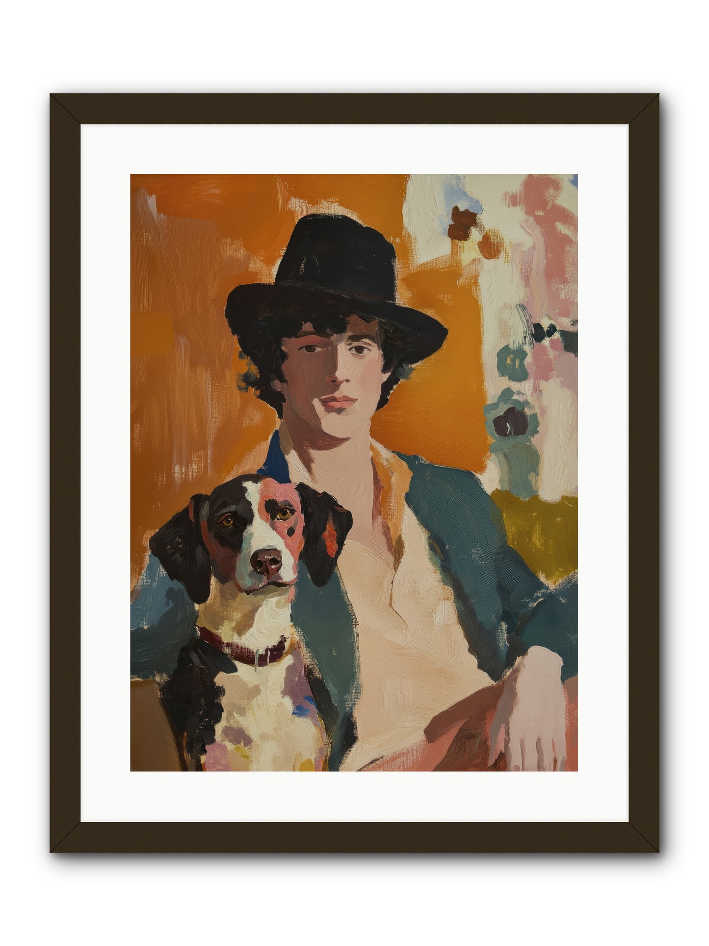 Side by Side Always -- Framed Print - Black 18x24