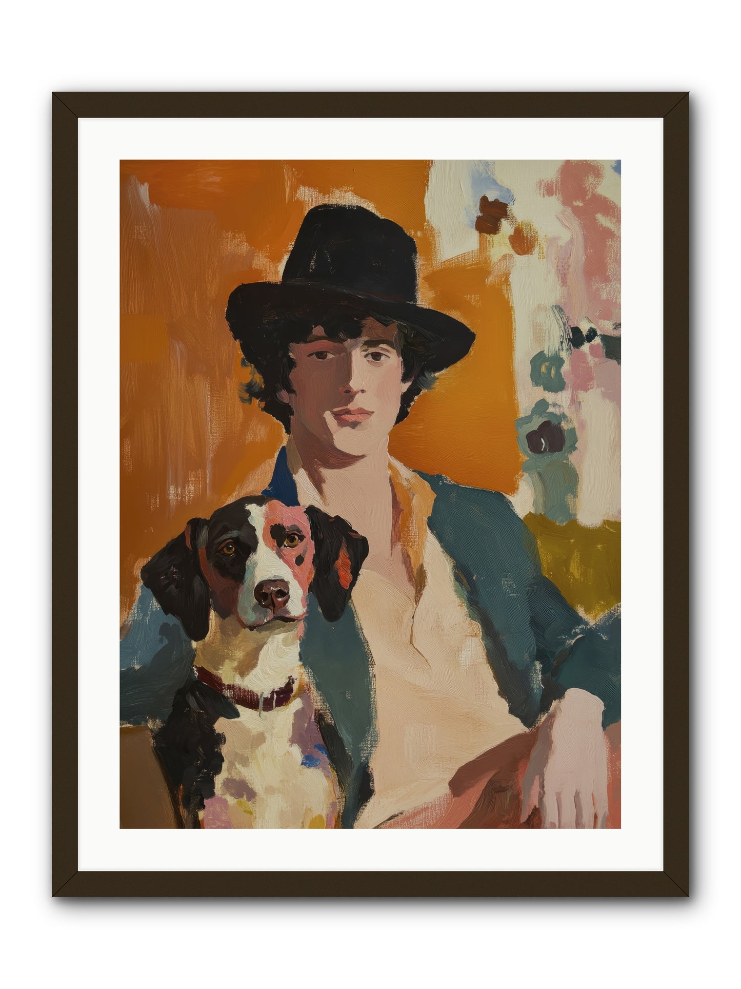 Side by Side Always -- Framed Print - Black 24x32