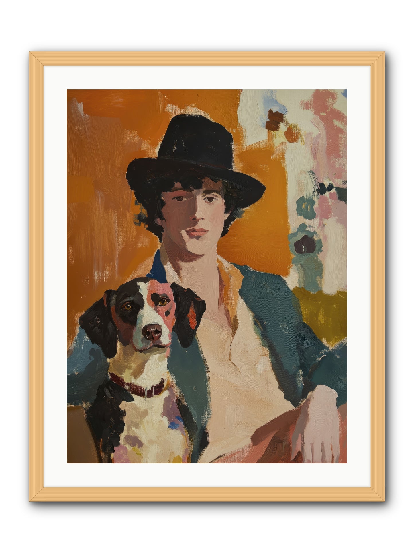 Side by Side Always -- Framed Print - Natural 24x32
