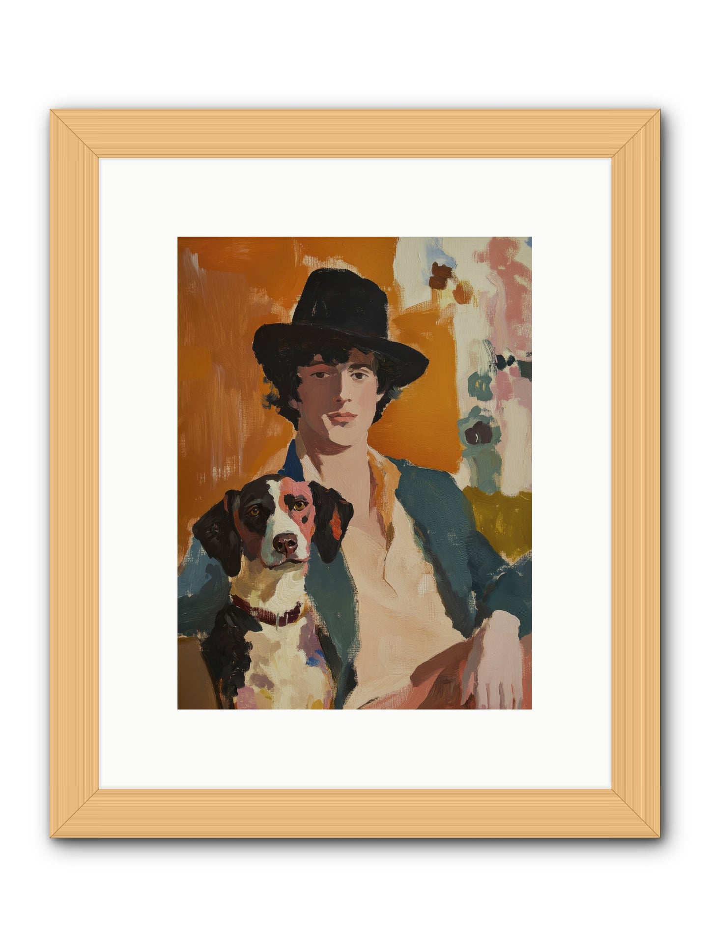 Side by Side Always -- Framed Print - Natural 9x12