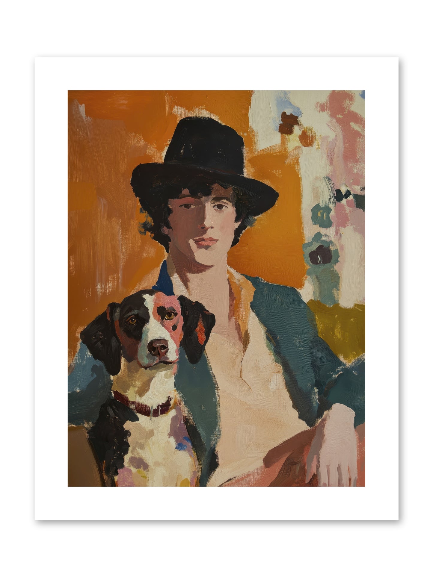 Side by Side Always -- Loose Canvas Print 9x12