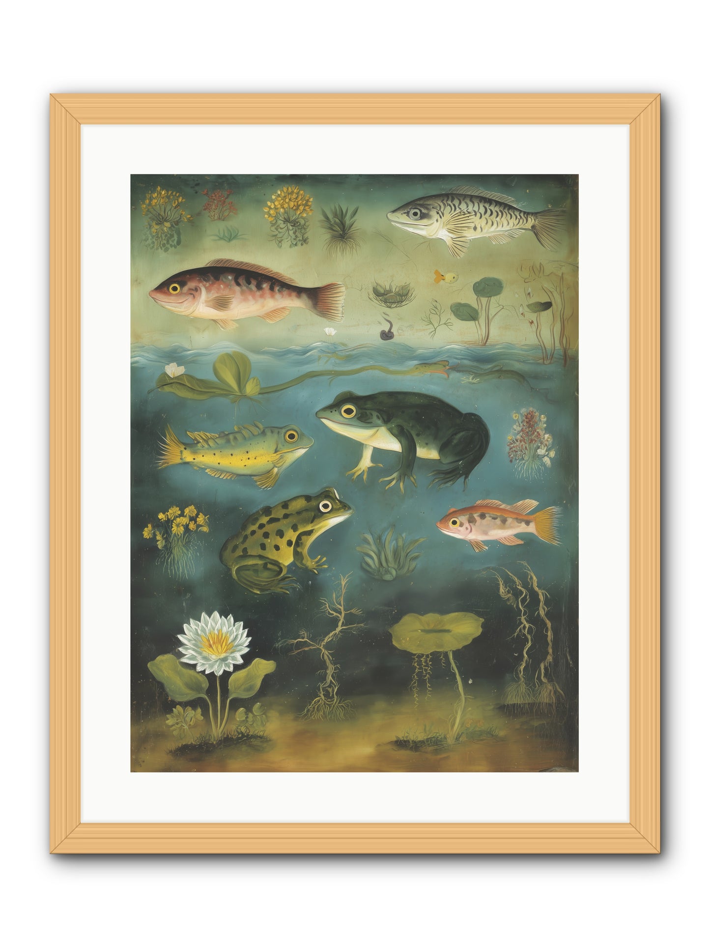 Silent Choreography -- Framed Print - Natural 18x24