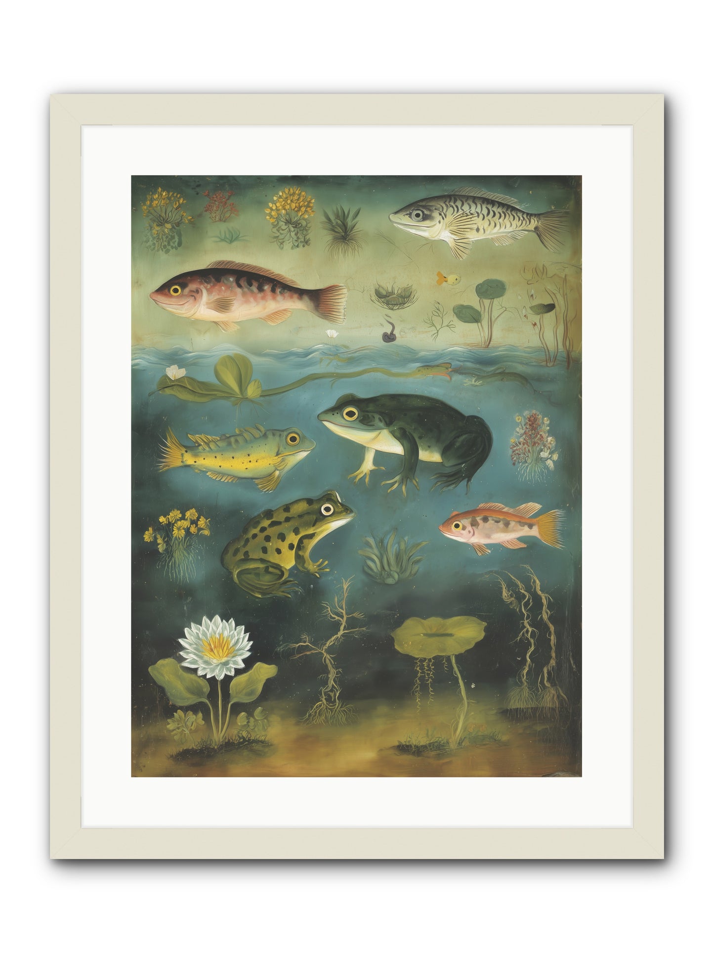 Silent Choreography -- Framed Print - White 18x24