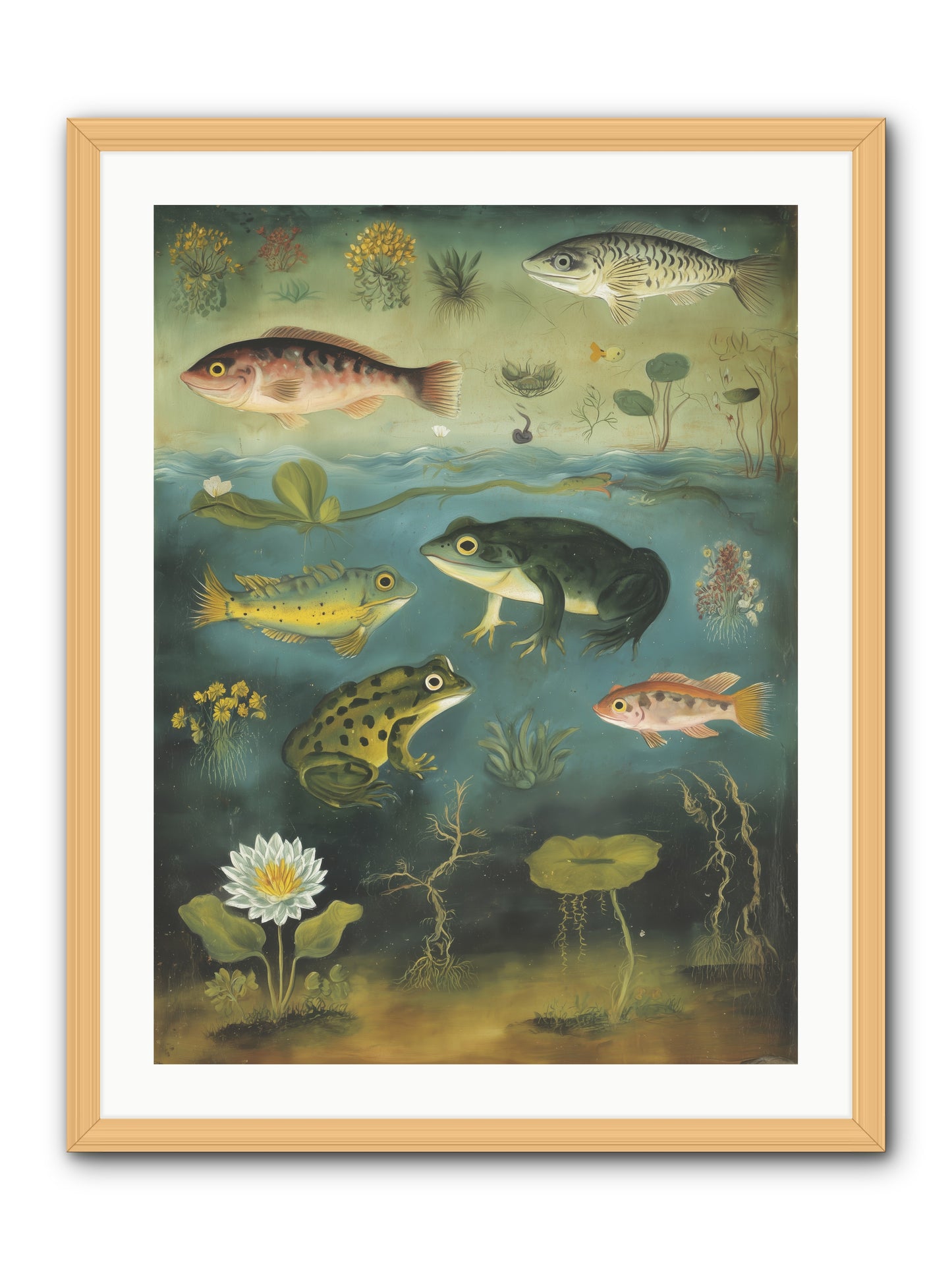 Silent Choreography -- Framed Print - Natural 24x32