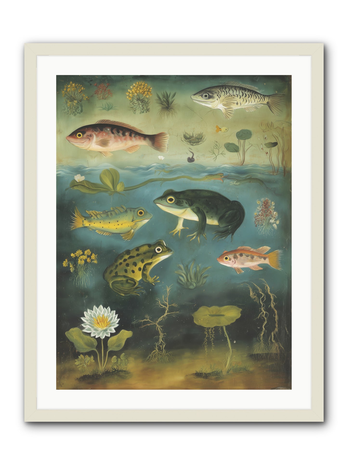 Silent Choreography -- Framed Print - White 24x32
