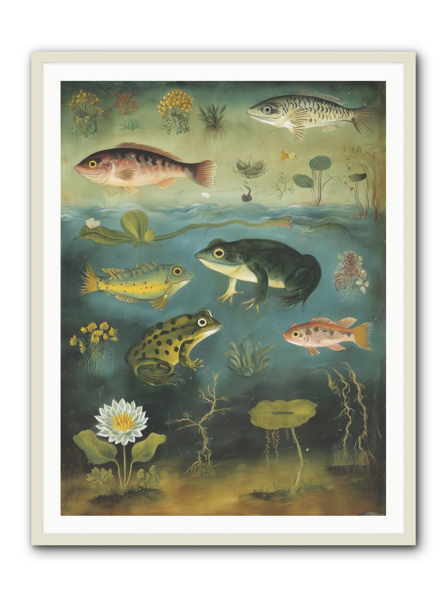 Silent Choreography -- Framed Print - White 36x48