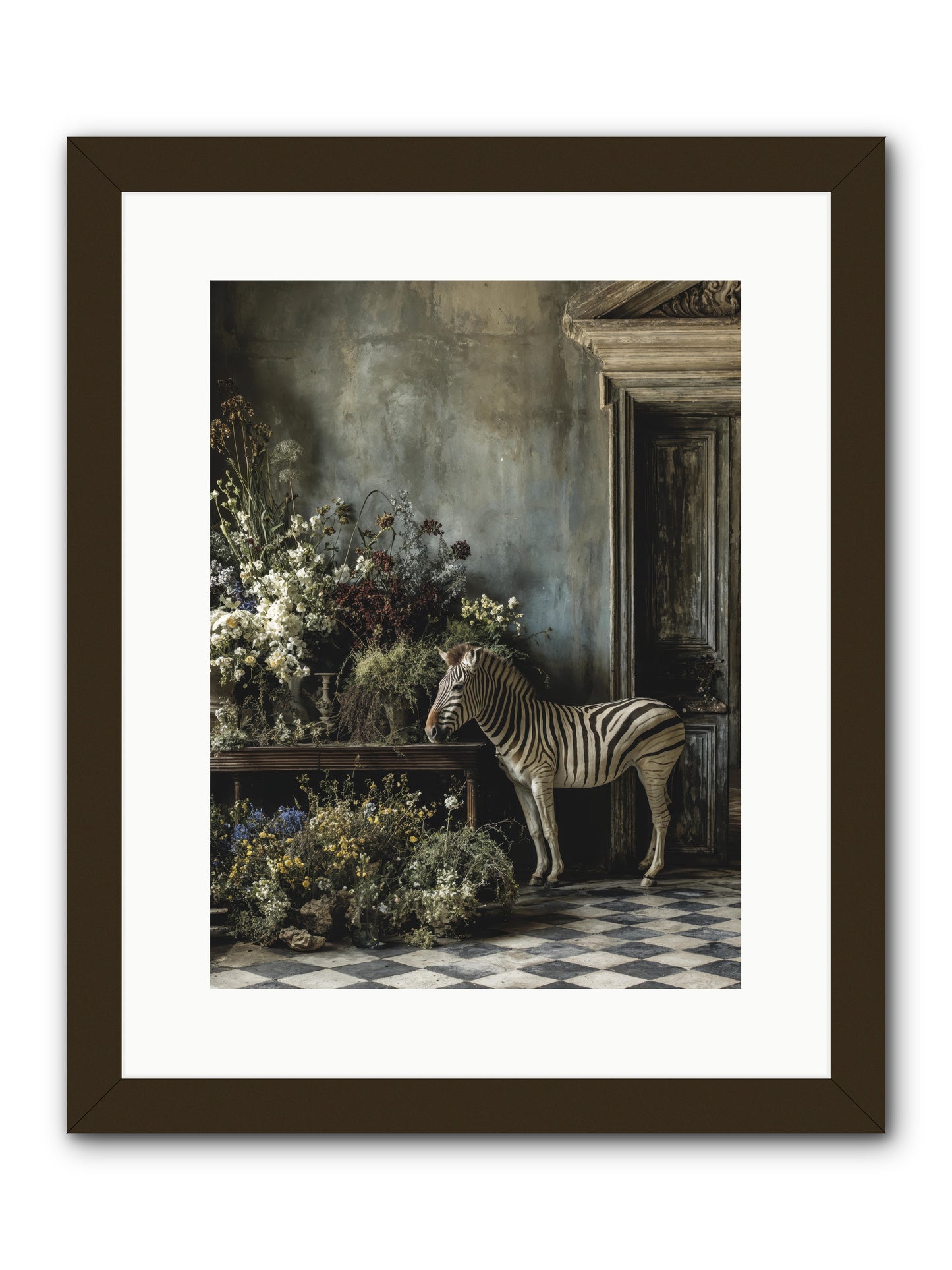 Silent Garden -- Framed Print - Black 12x16