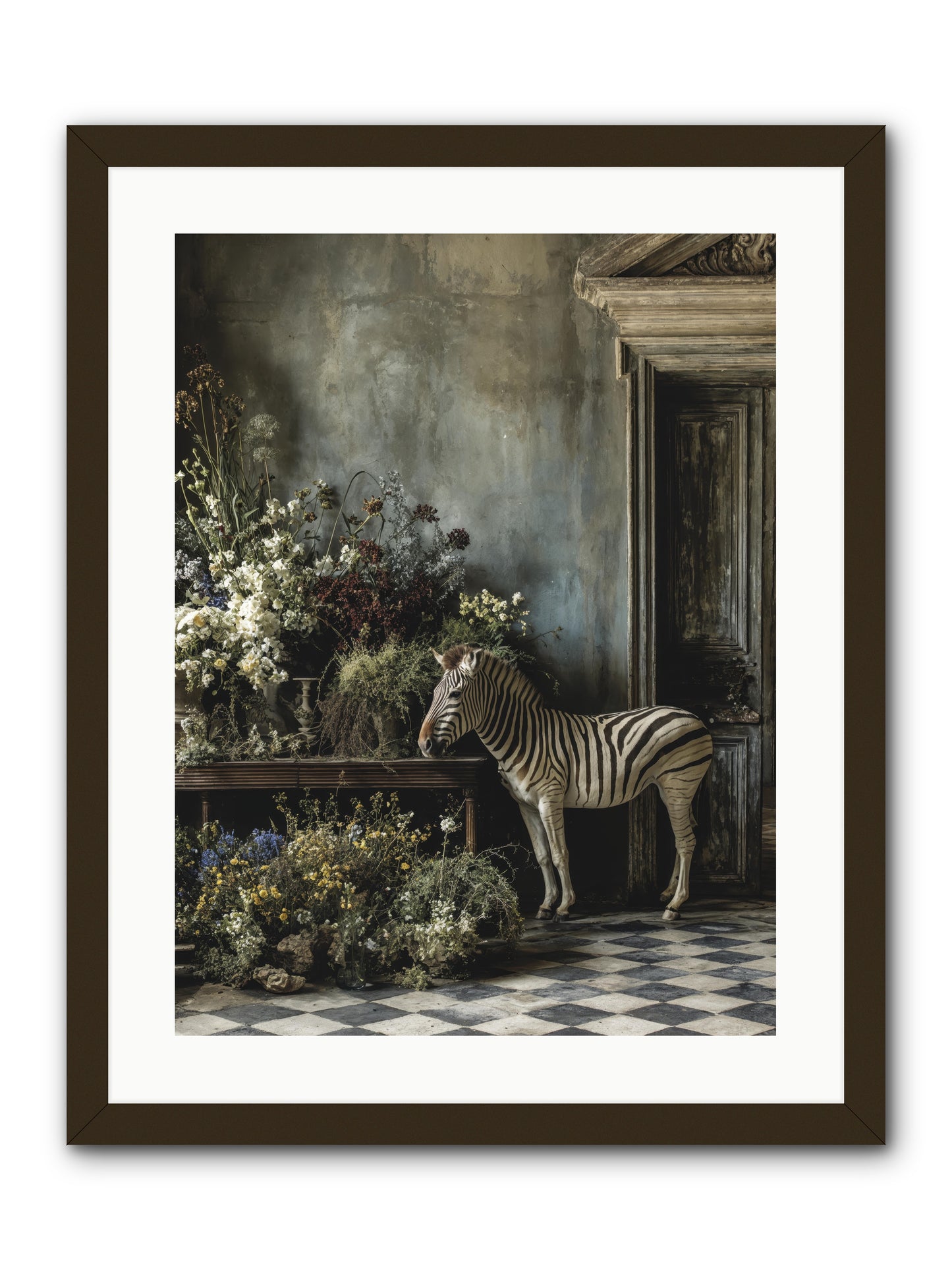 Silent Garden -- Framed Print - Black 18x24
