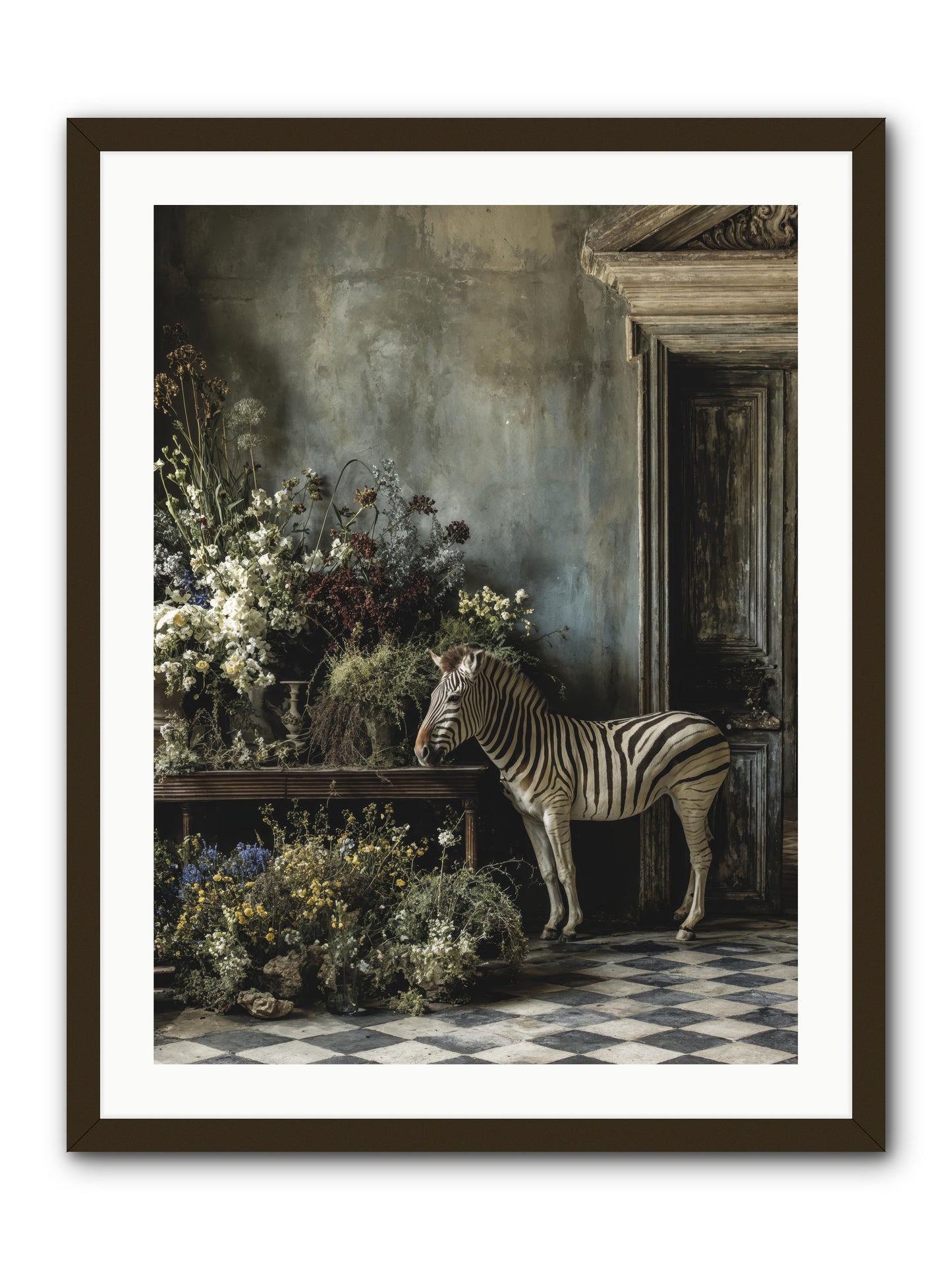Silent Garden -- Framed Print - Black 24x32