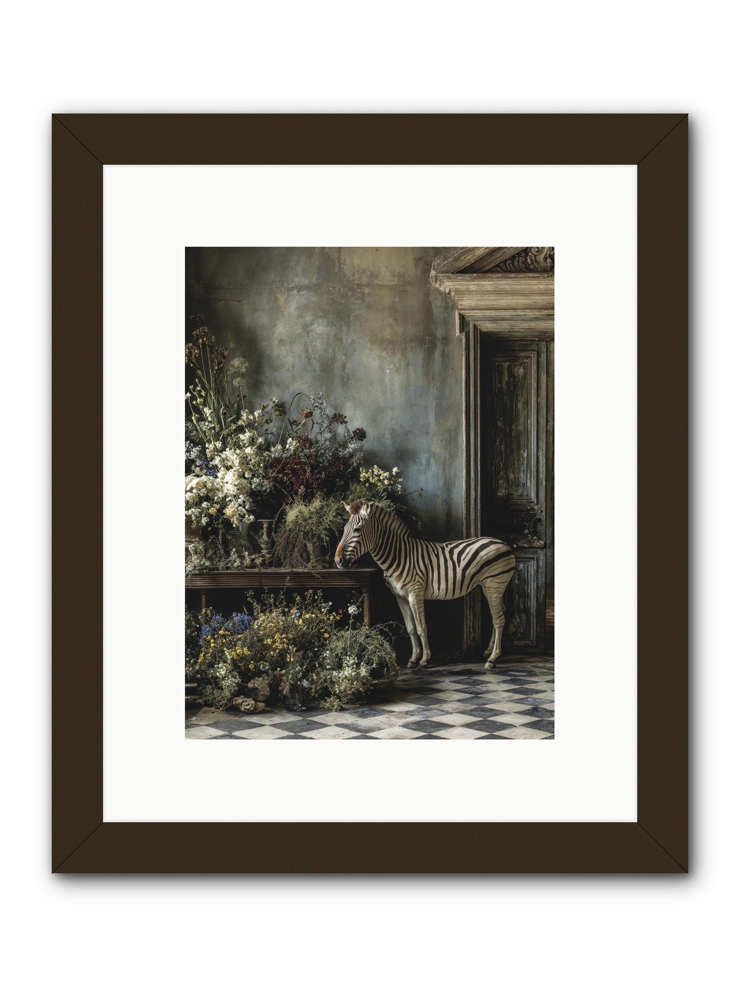 Silent Garden -- Framed Print - Black 9x12