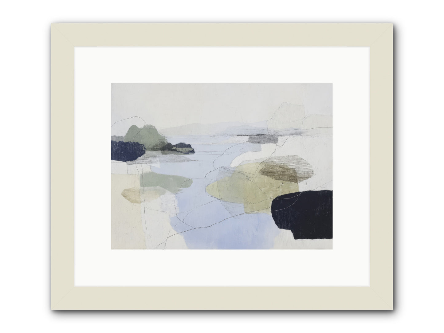 Silent Morrow -- Framed Print - White 12x9