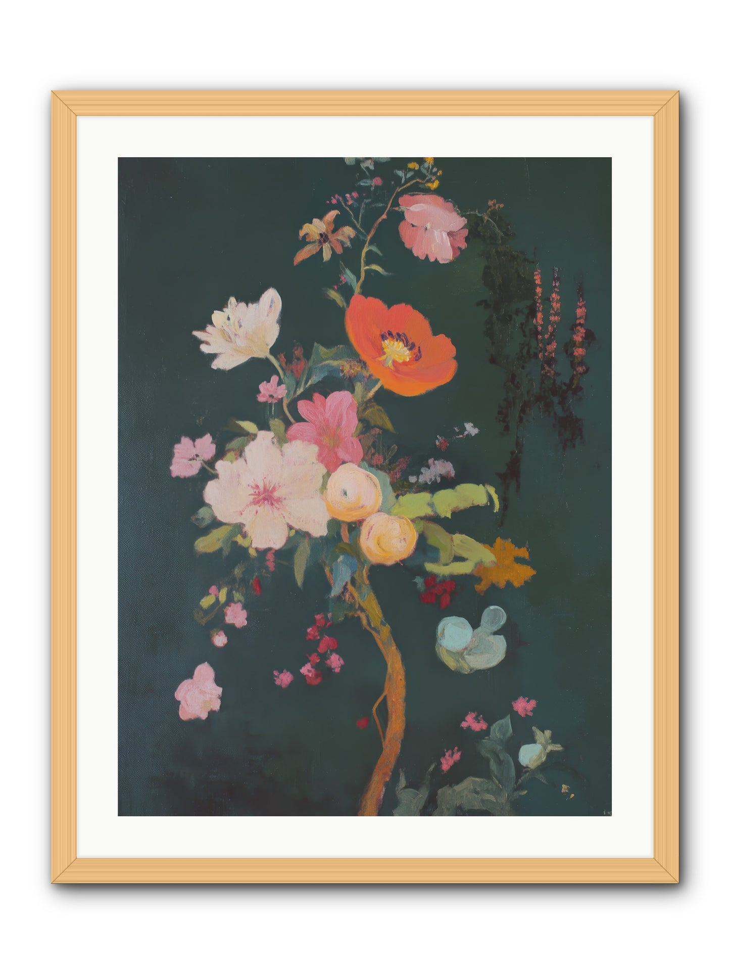 Silent Song-REZ -- Framed Print - Natural 24x32