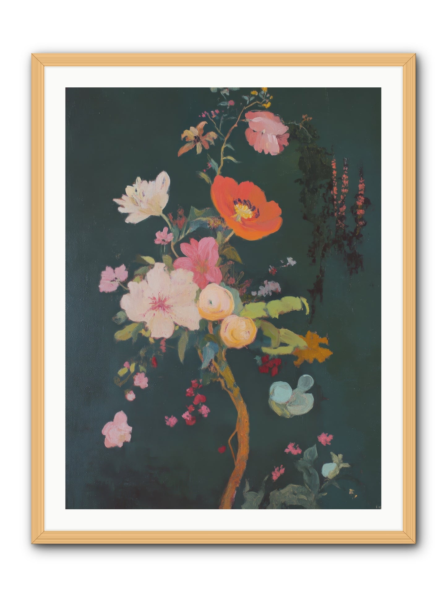Silent Song-REZ -- Framed Print - Natural 30x40