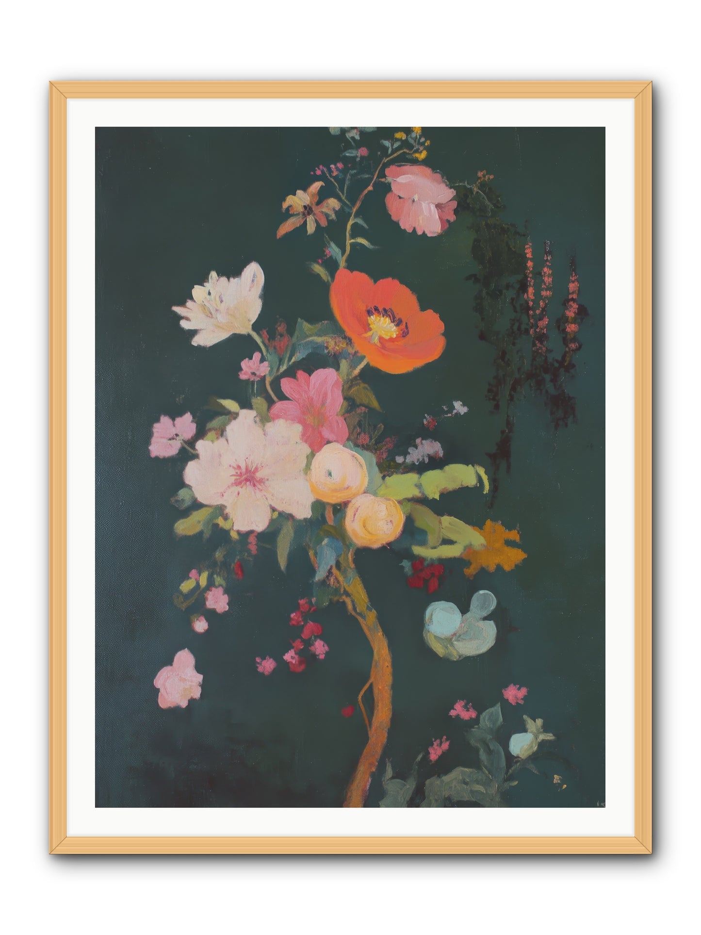 Silent Song-REZ -- Framed Print - Natural 36x48