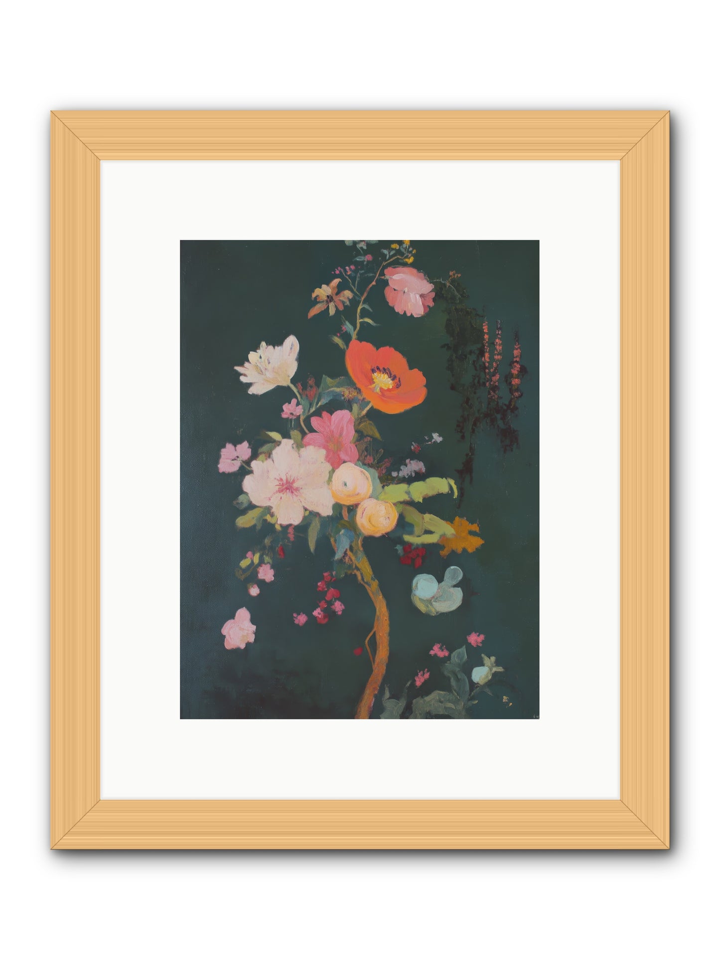 Silent Song-REZ -- Framed Print - Natural 9x12
