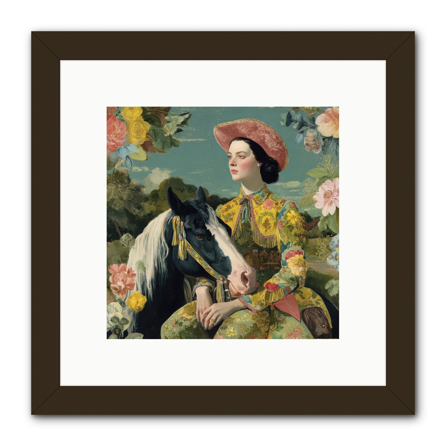Silhouetted in the Gloaming -- Framed Print - Black 10x10