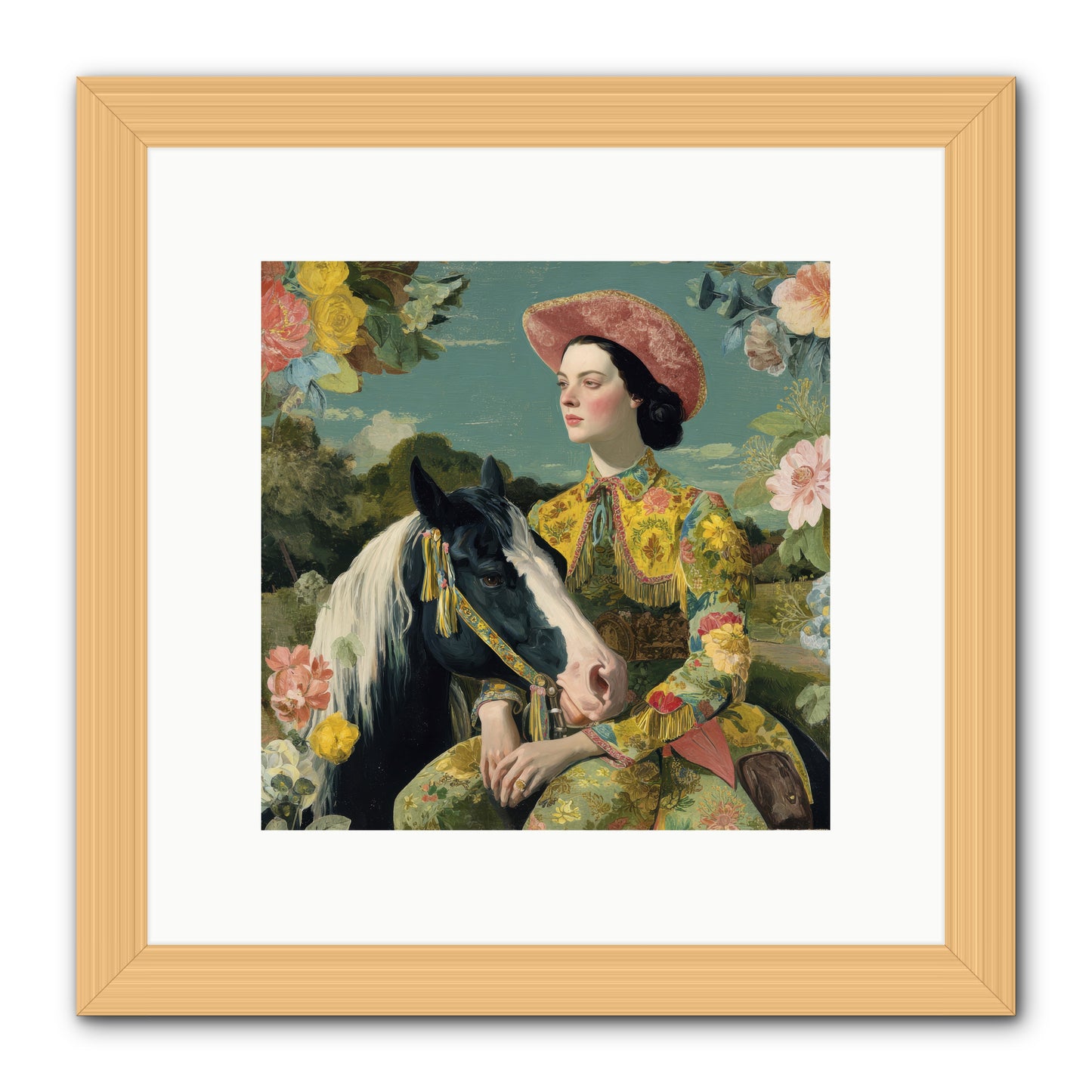 Silhouetted in the Gloaming -- Framed Print - Natural 10x10