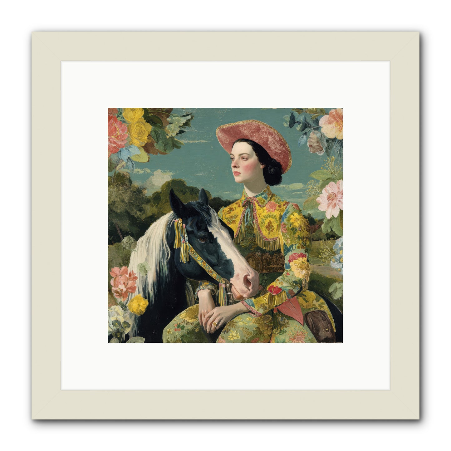 Silhouetted in the Gloaming -- Framed Print - White 10x10