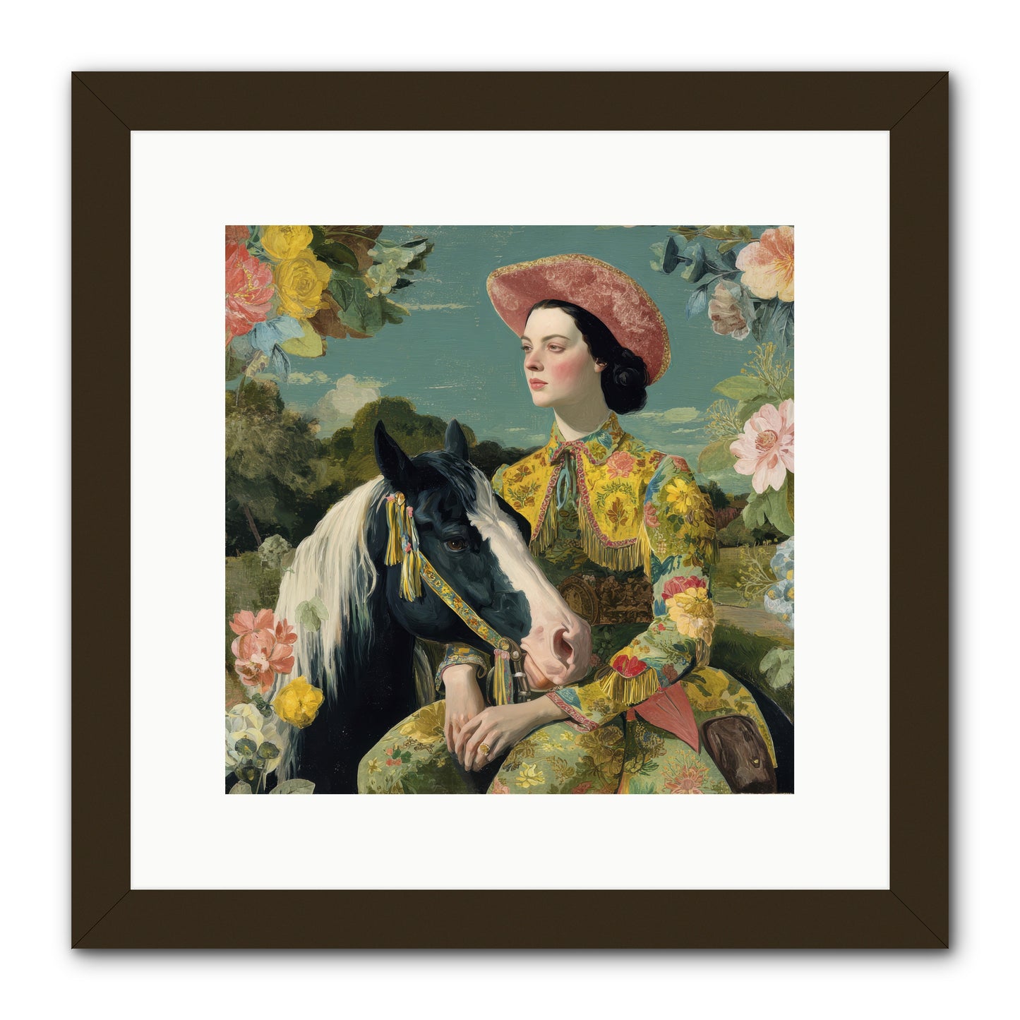 Silhouetted in the Gloaming -- Framed Print - Black 12x12
