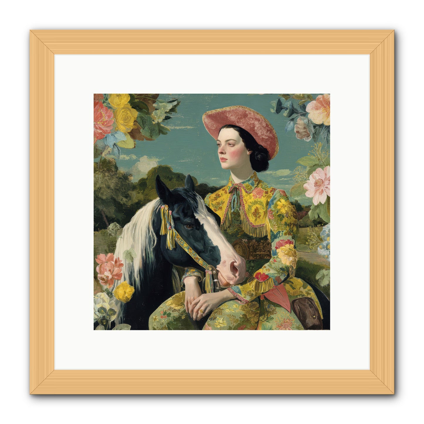Silhouetted in the Gloaming -- Framed Print - Natural 12x12