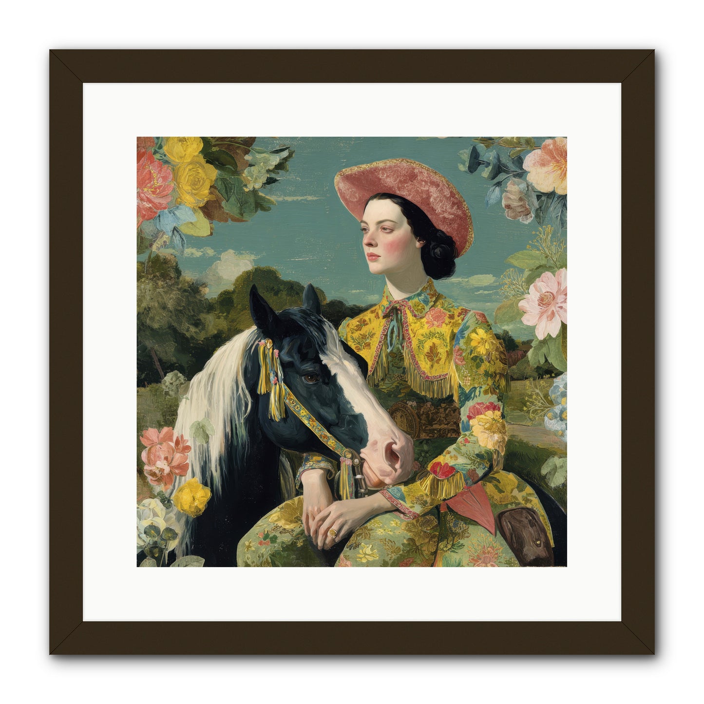 Silhouetted in the Gloaming -- Framed Print - Black 16x16