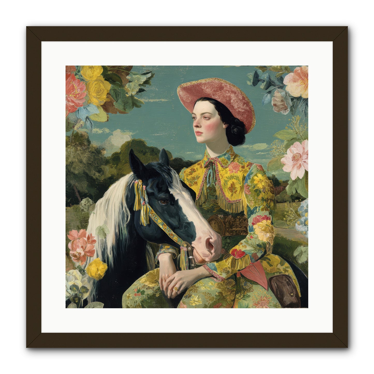 Silhouetted in the Gloaming -- Framed Print - Black 20x20