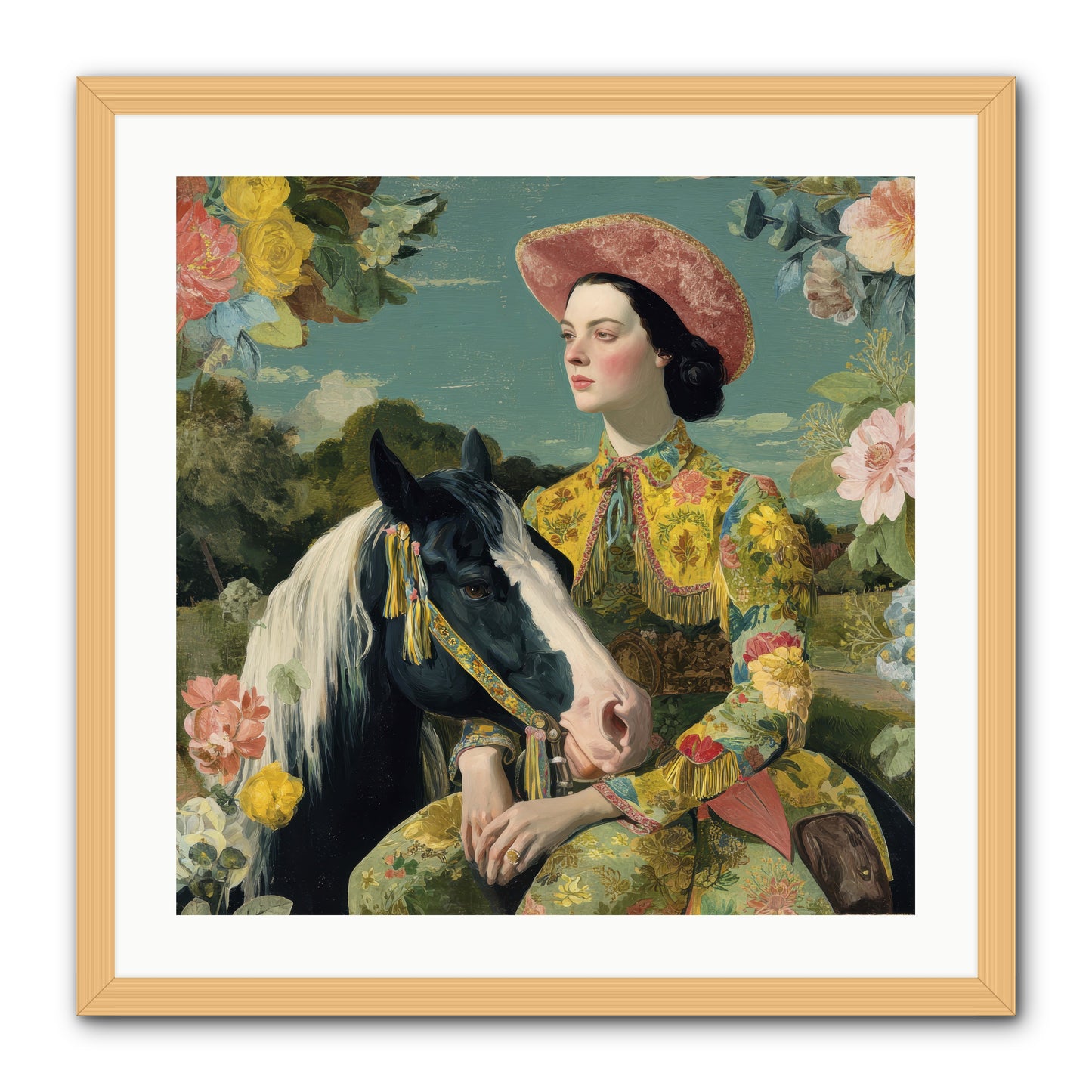 Silhouetted in the Gloaming -- Framed Print - Natural 24x24