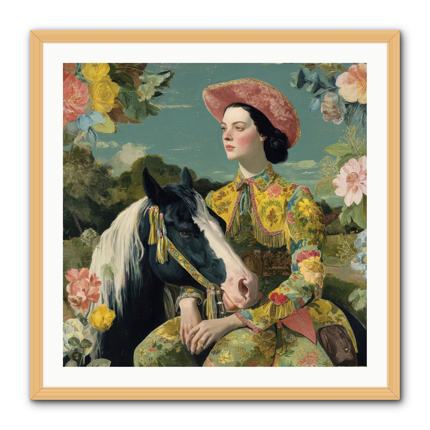 Silhouetted in the Gloaming -- Framed Print - Natural 30x30