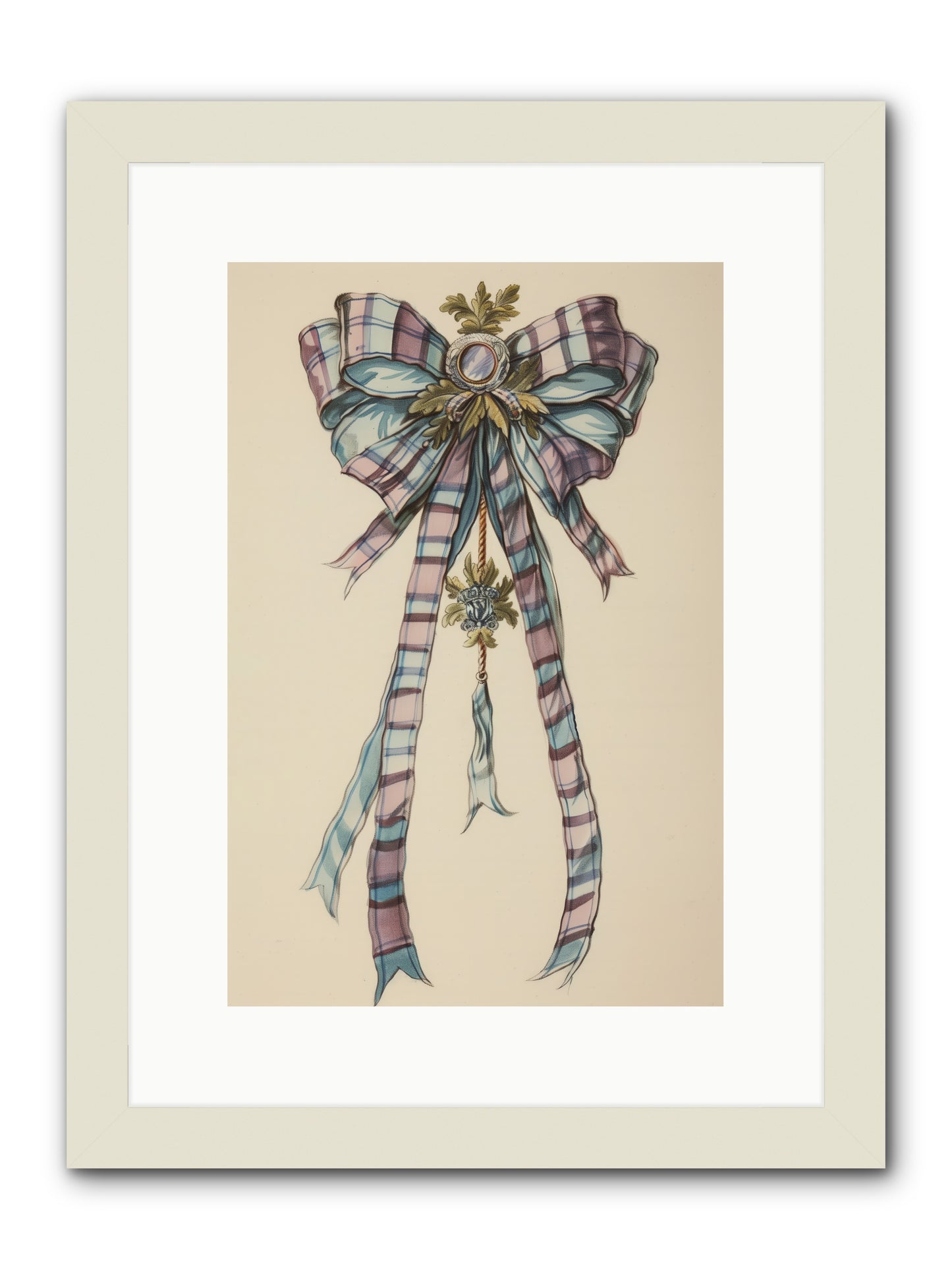 Silk Cascade -- Framed Print - White 10x15