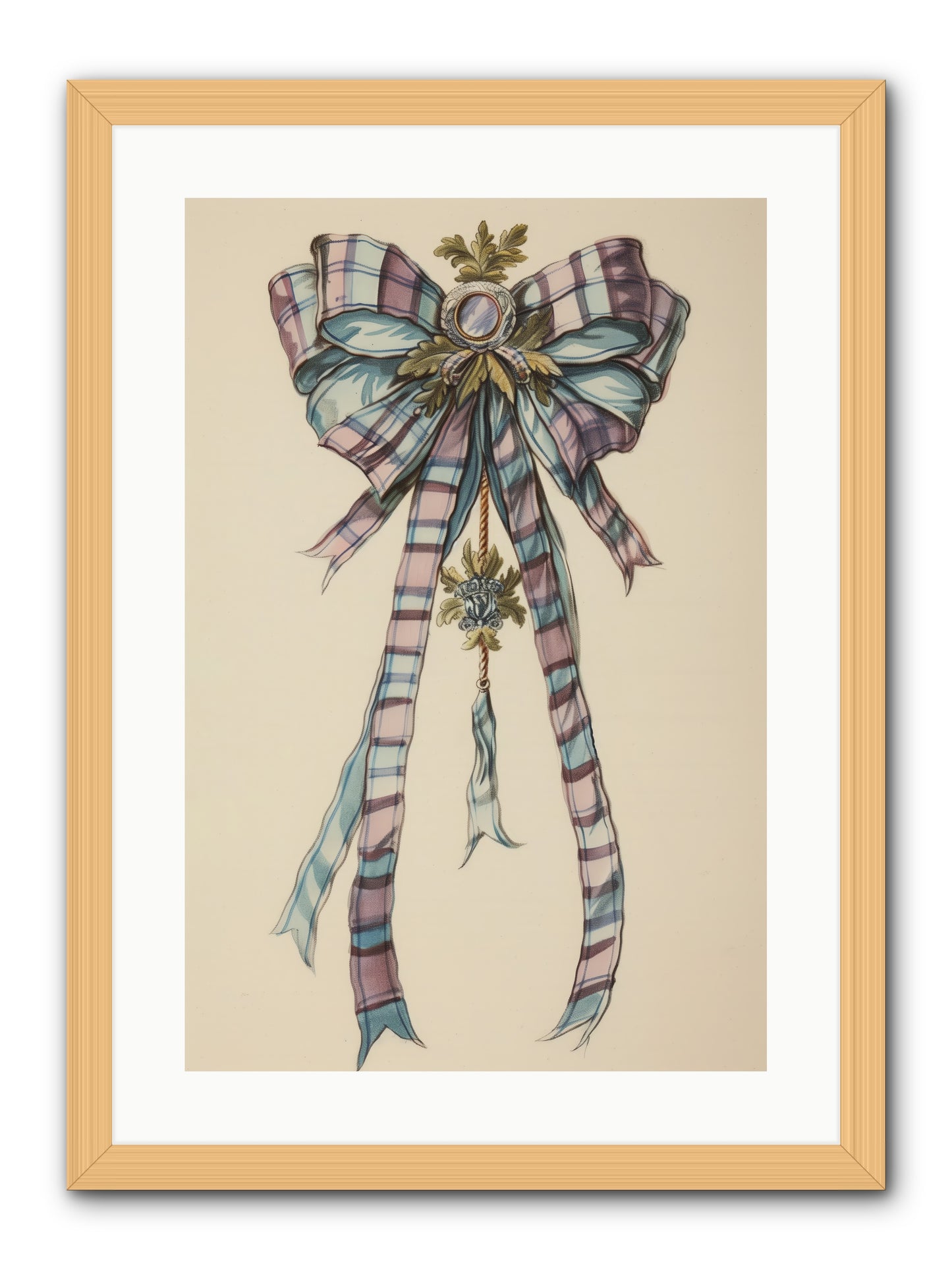 Silk Cascade -- Framed Print - Natural 16x24