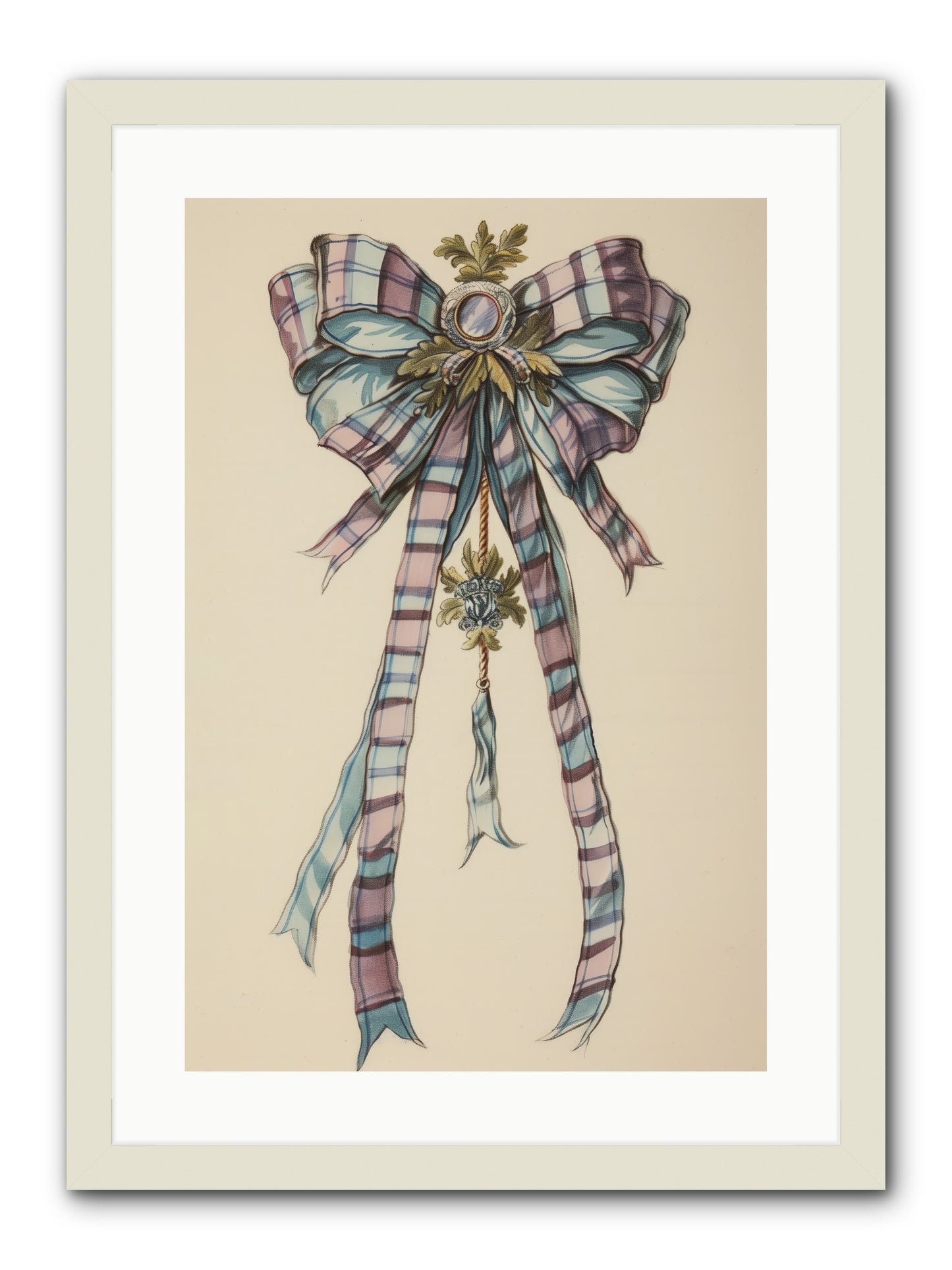 Silk Cascade -- Framed Print - White 16x24