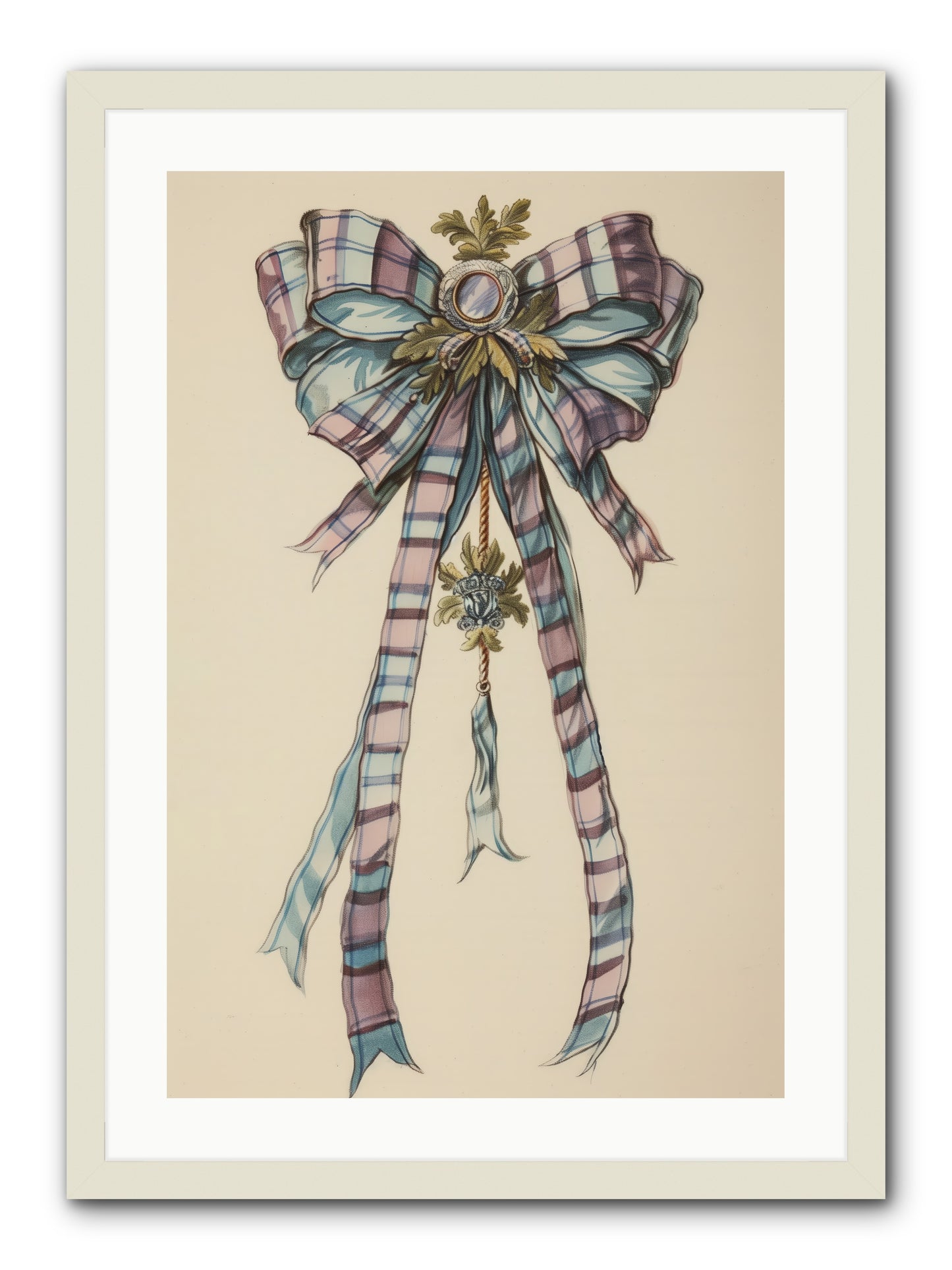 Silk Cascade -- Framed Print - White 20x30