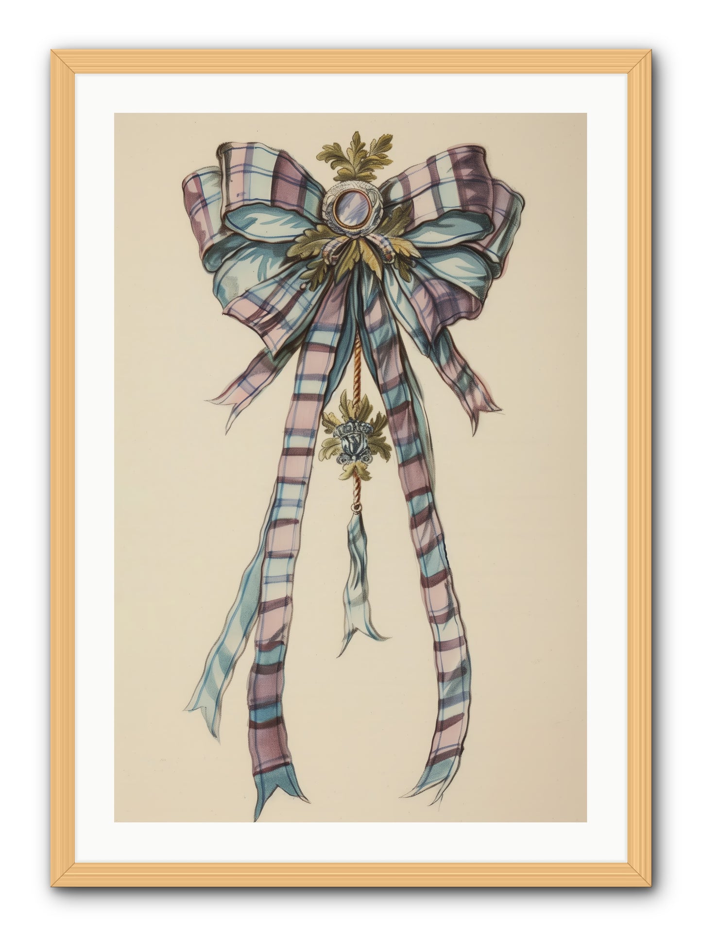 Silk Cascade -- Framed Print - Natural 24x36