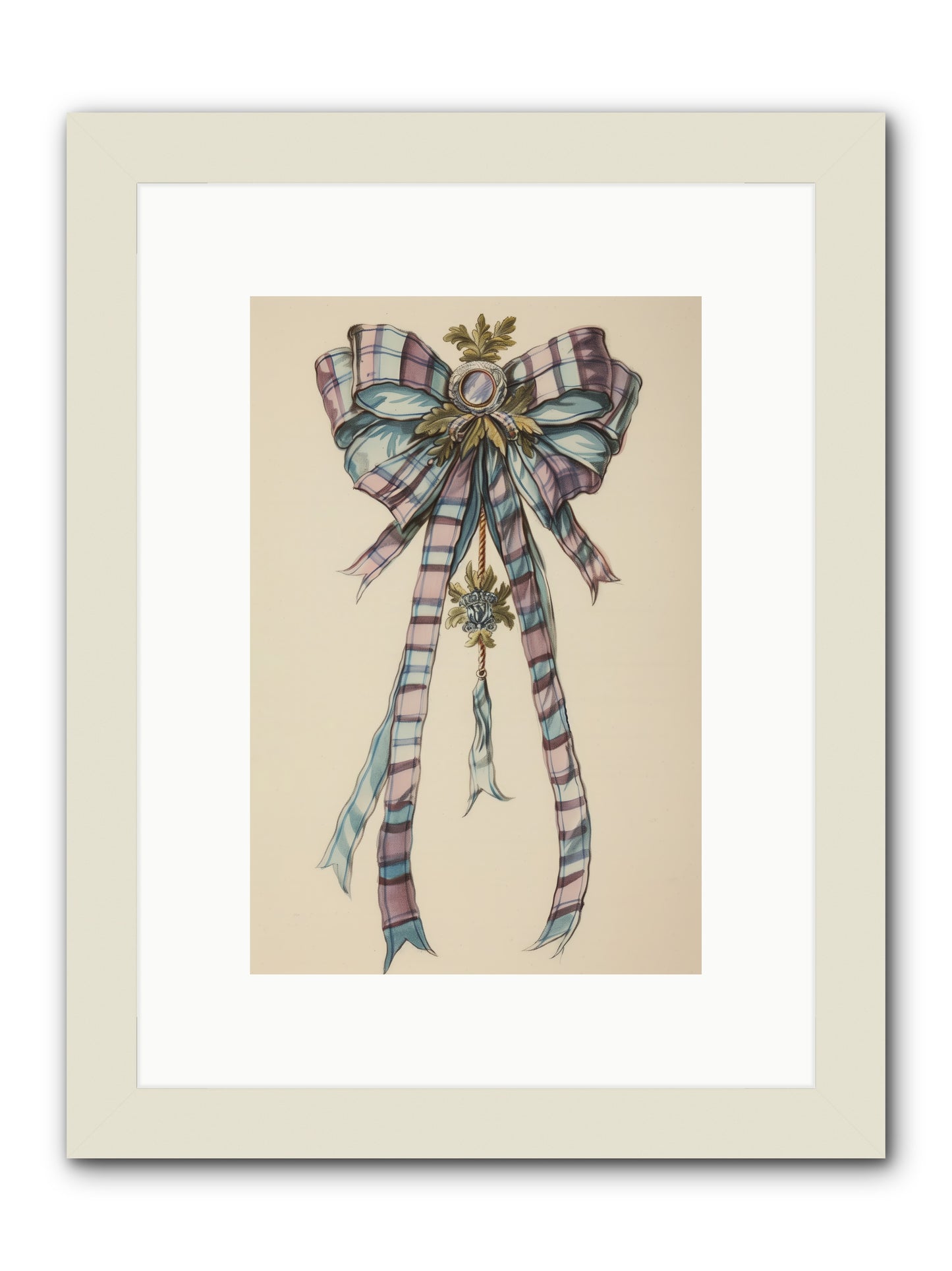 Silk Cascade -- Framed Print - White 8x12