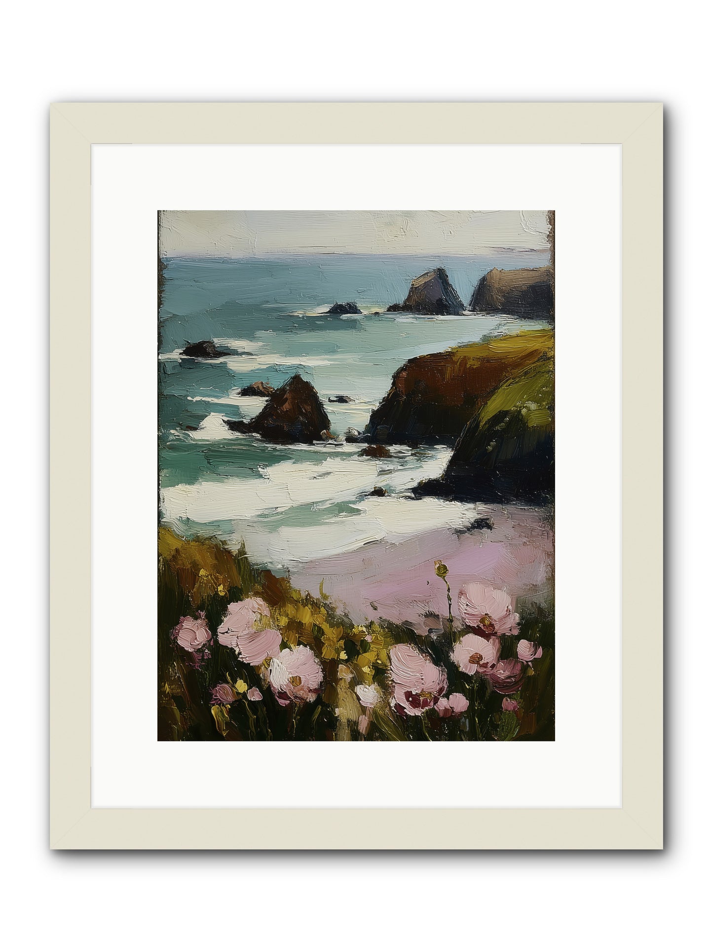 Silk-Spun Hours -- Framed Print - White 12x16